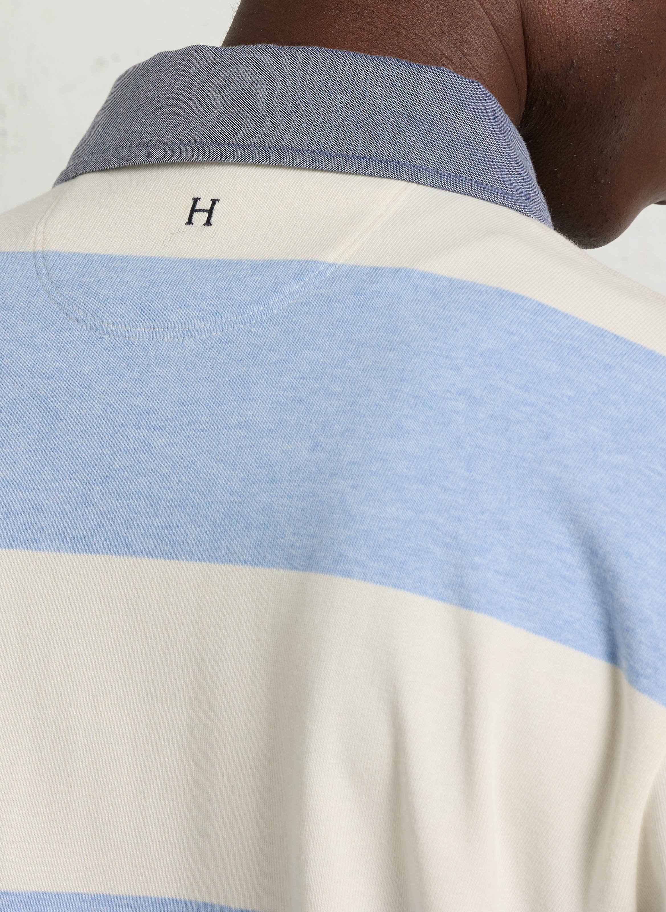 Striped polo shirt HACKETT Blue