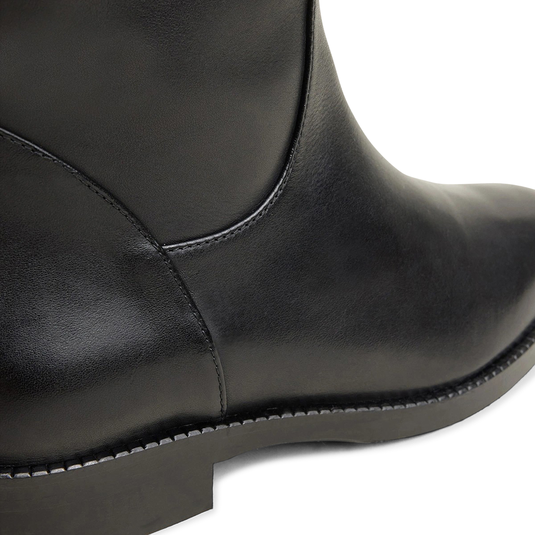 Bottines unies en cuir JONAK Noir