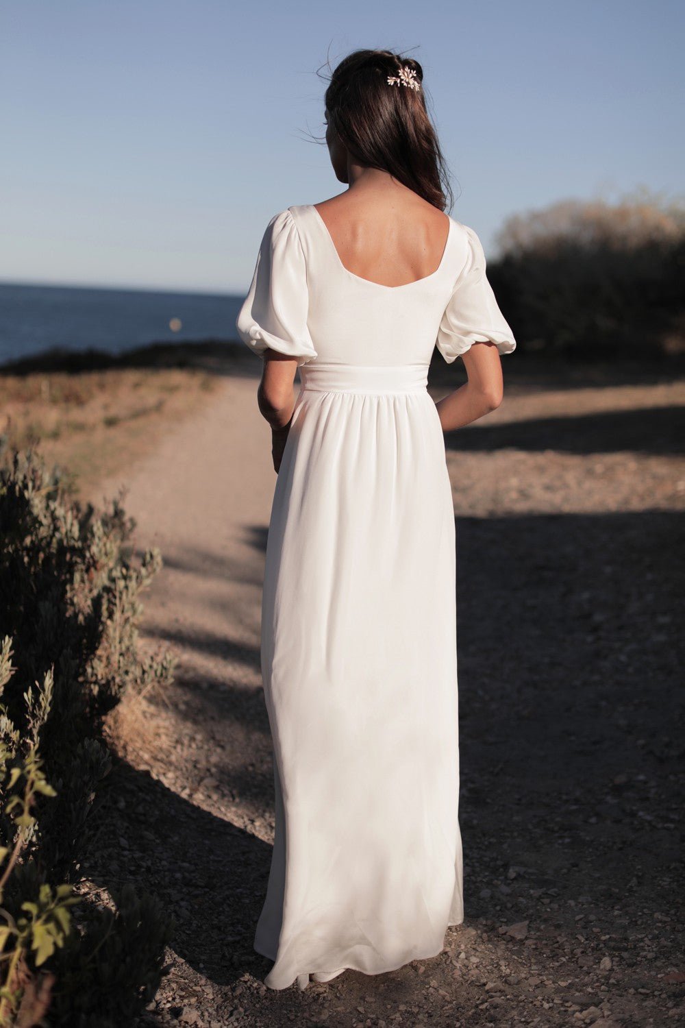Robe longue MAISON LEMOINE - Seconde main Blanc