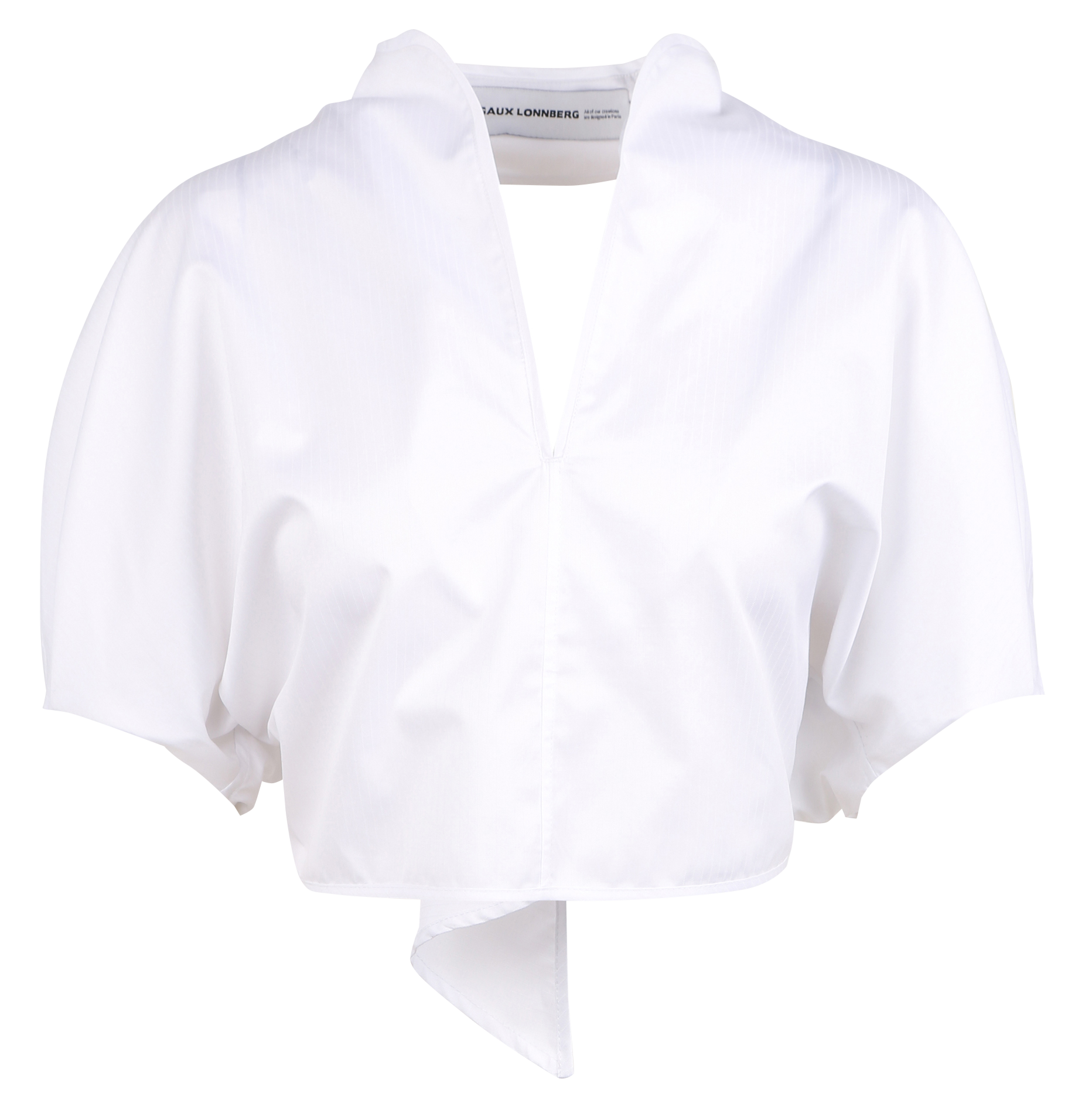 Open-back cotton blouse MARGAUX LONNBERG White
