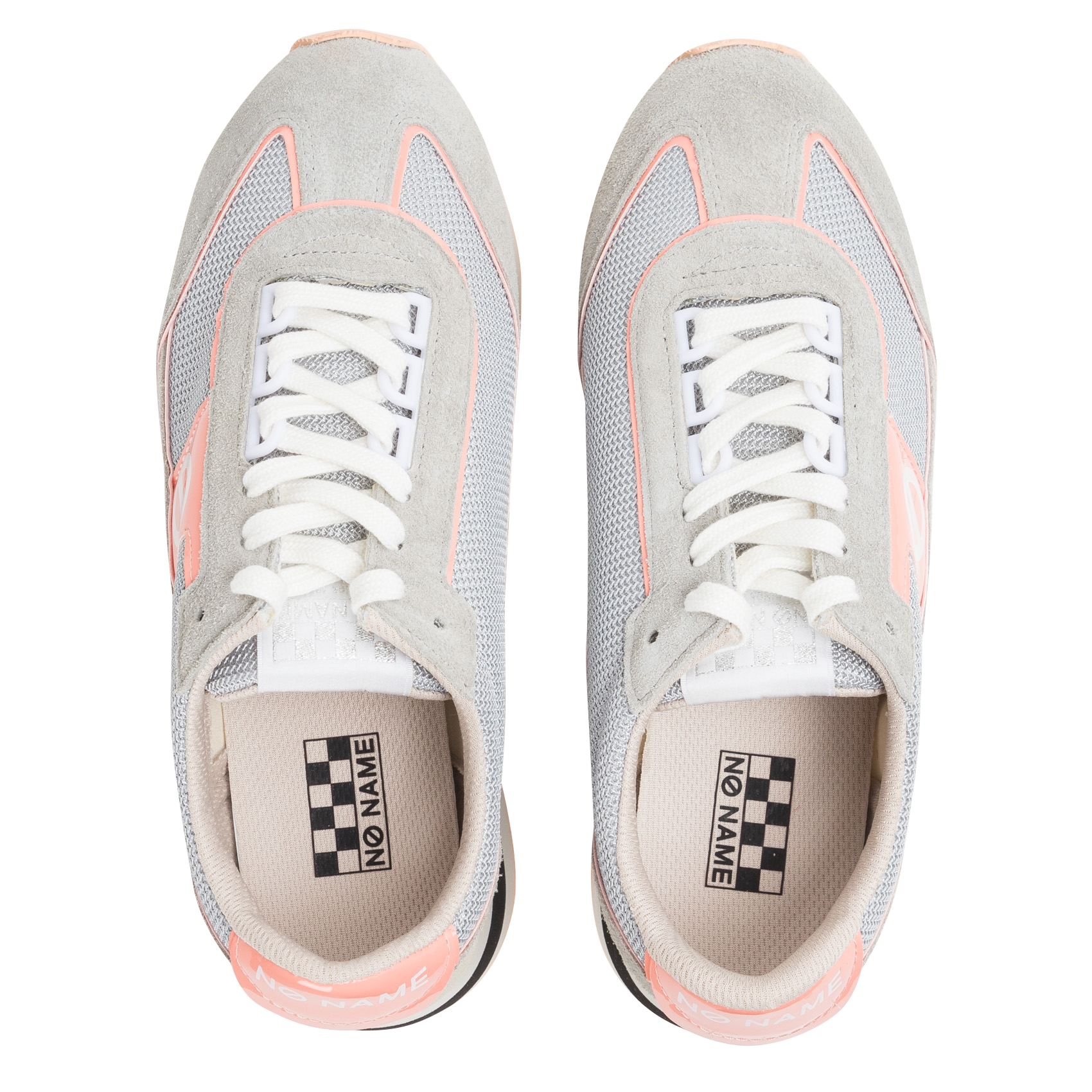 Zapatillas bajas con cuña de mezcla de piel NO NAME Gris