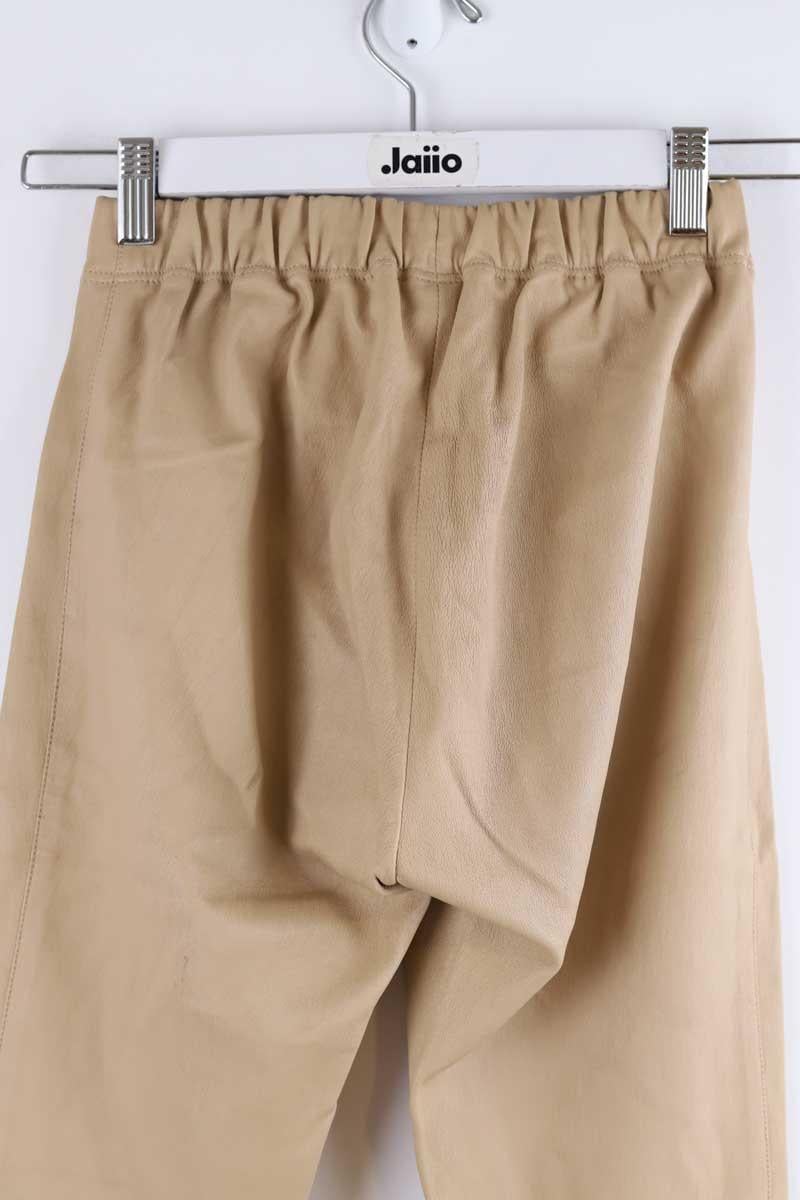 Slim leather pants JOSEPH - Seconde Main Beige