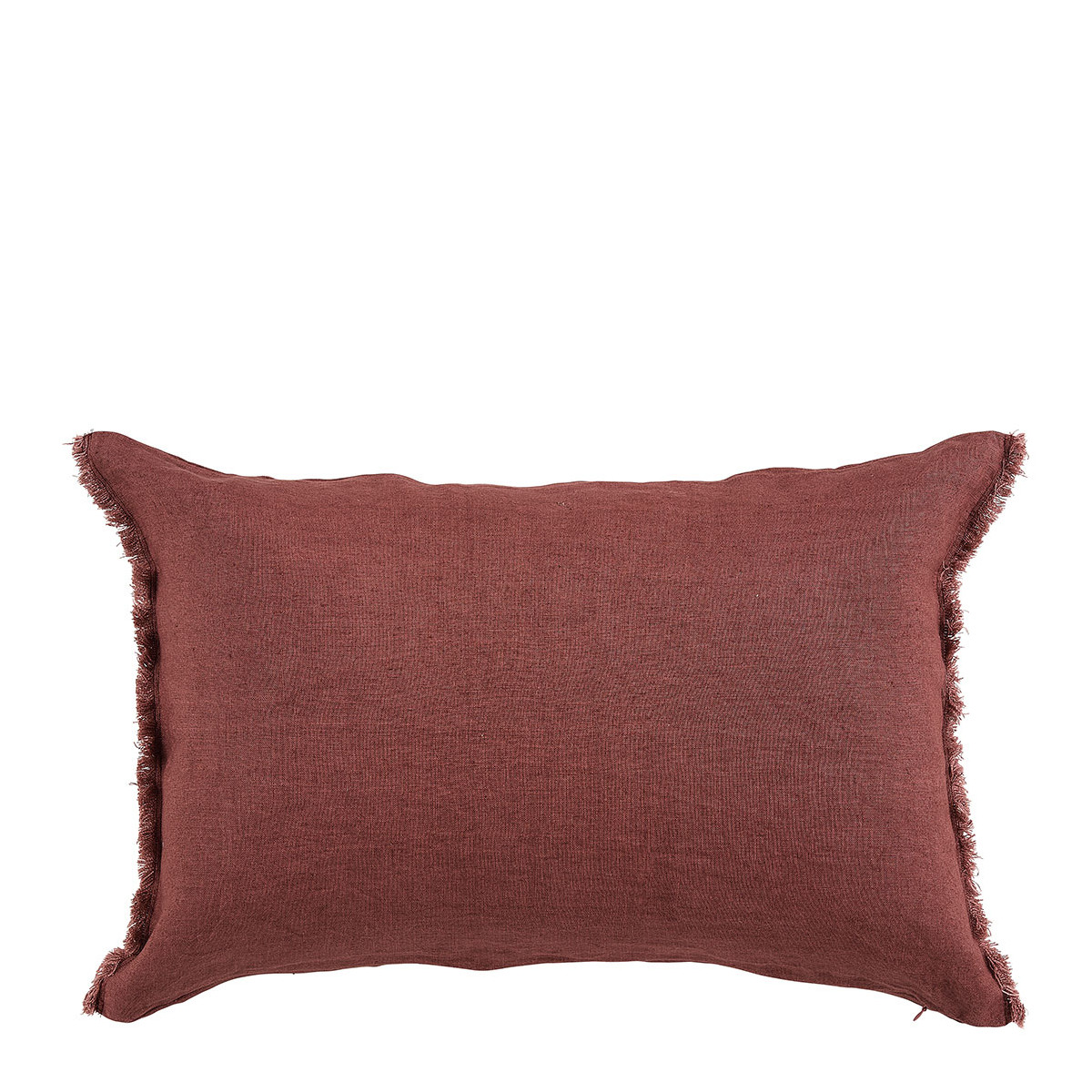 Linen cushion cover BLANC D'IVOIRE Red