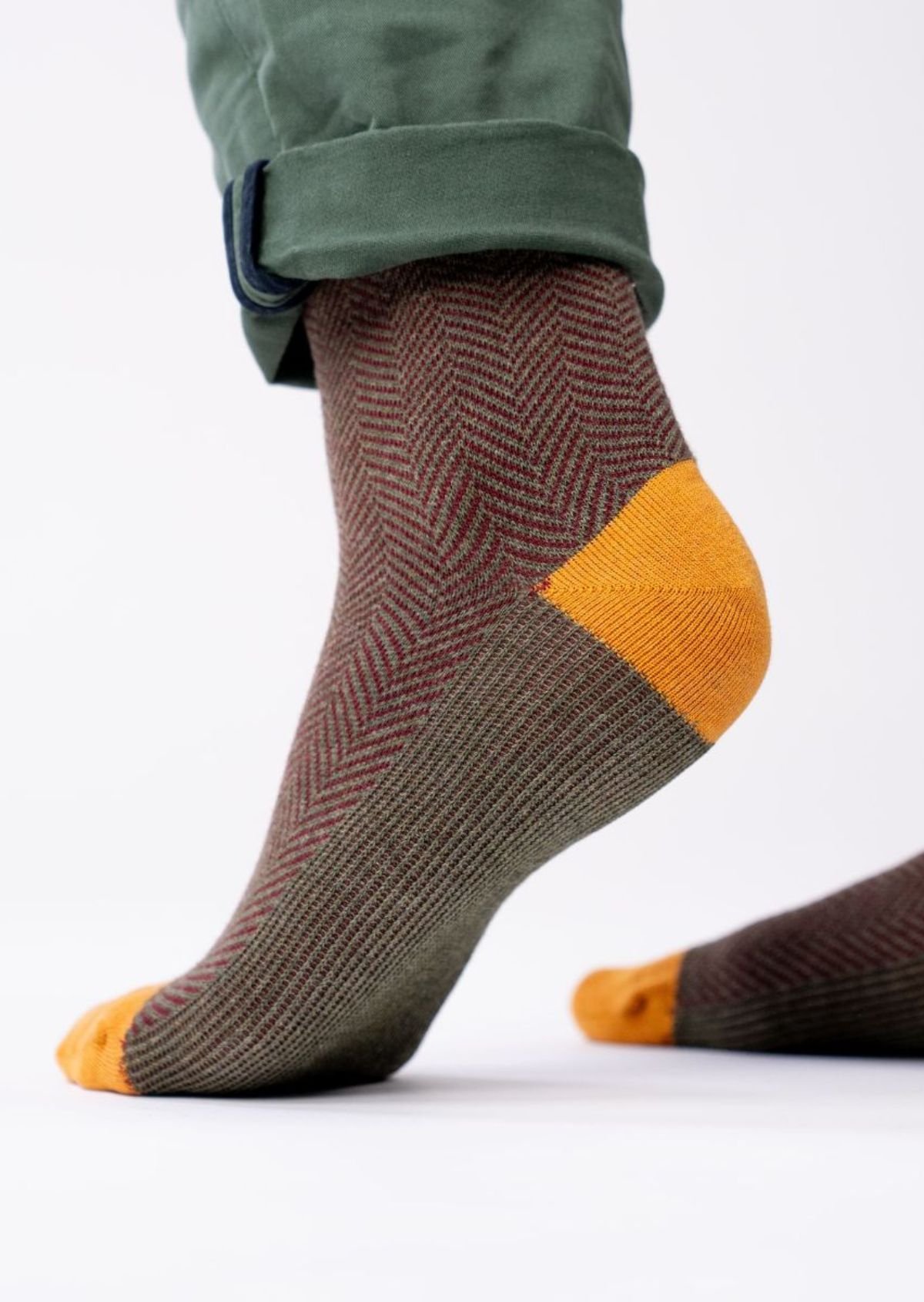 Combed cotton herringbone socks BILLYBELT Red