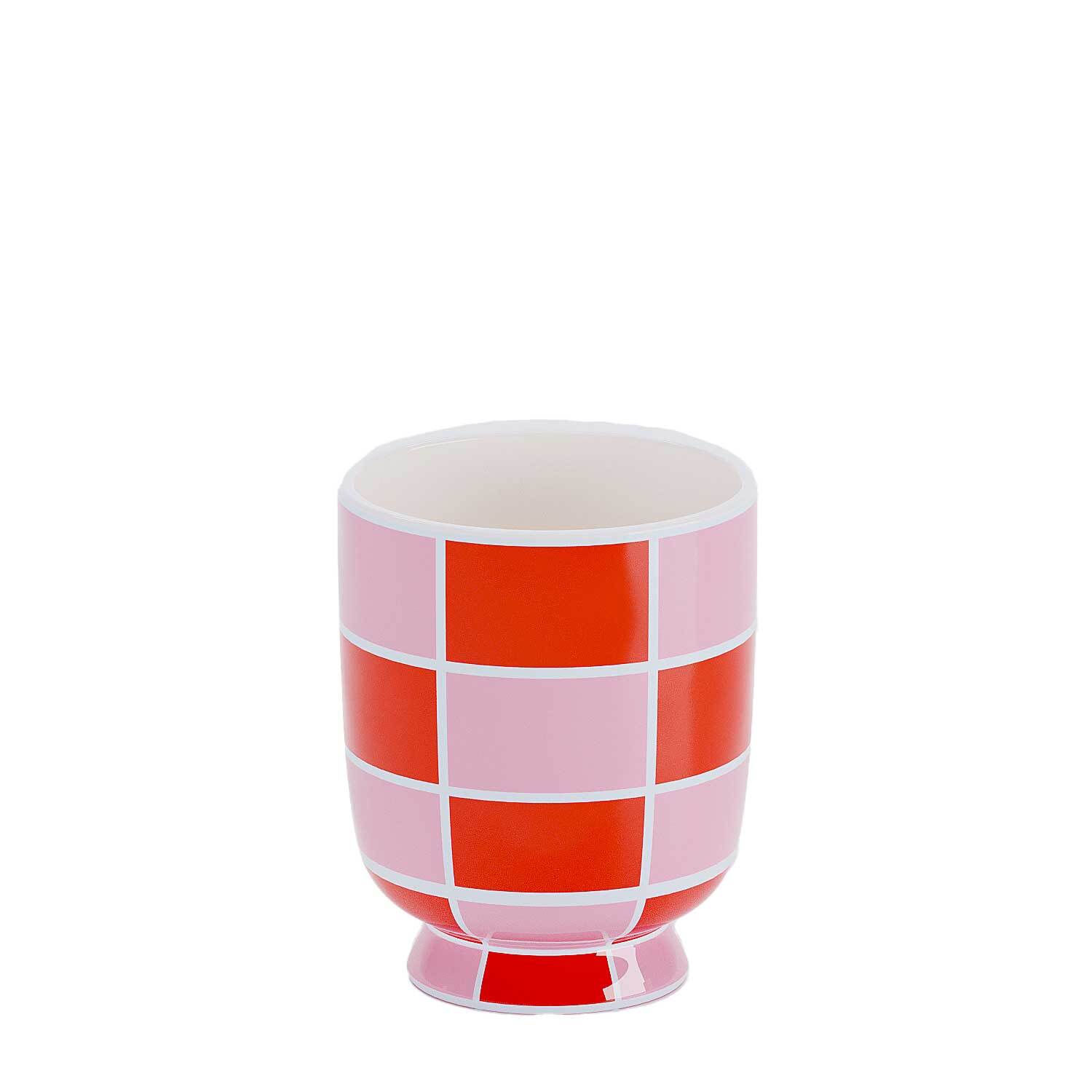Checkered decorative ceramic vase POTIRON PARIS