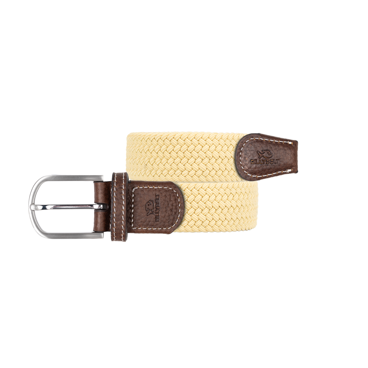 Solid Elastic Braided Belt  Jaune topaze