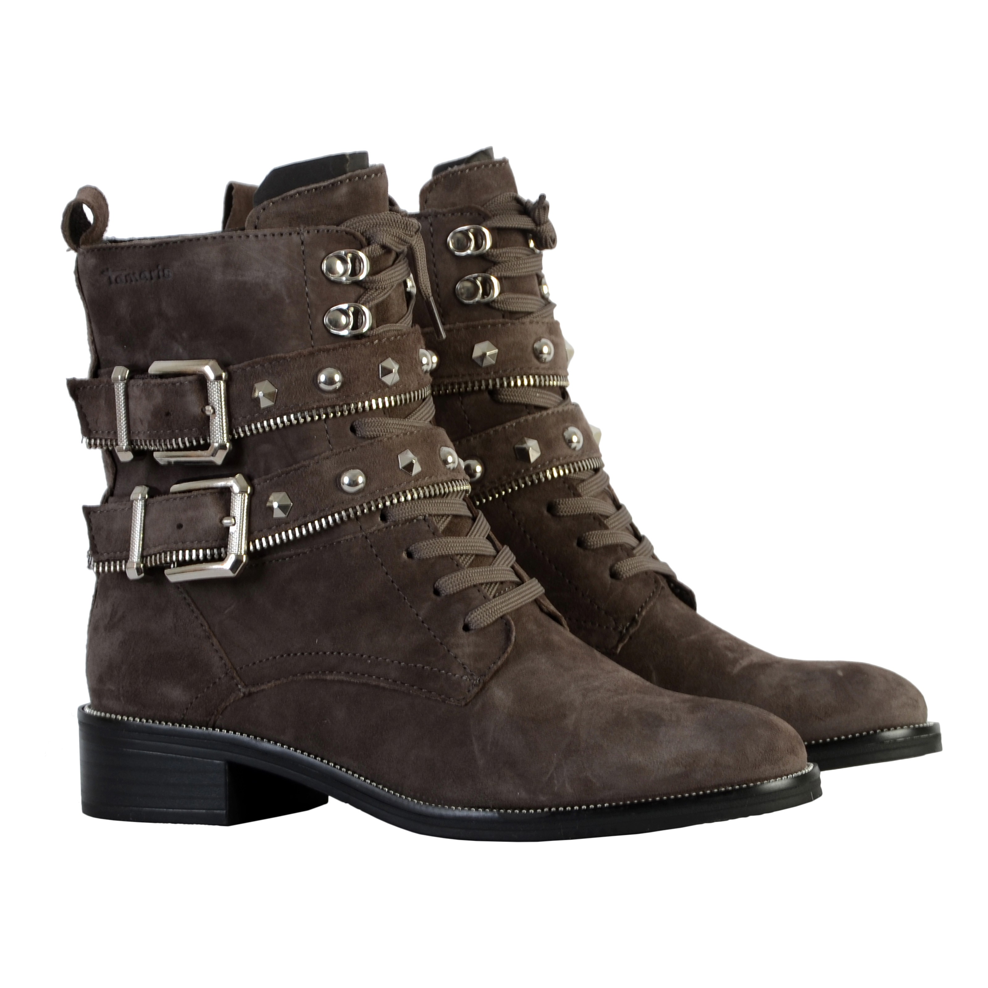 Leather ankle boot TAMARIS Grey