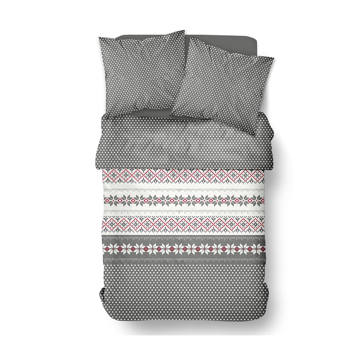 Printed cotton bed set TODAY LINGE DE MAISON Brown