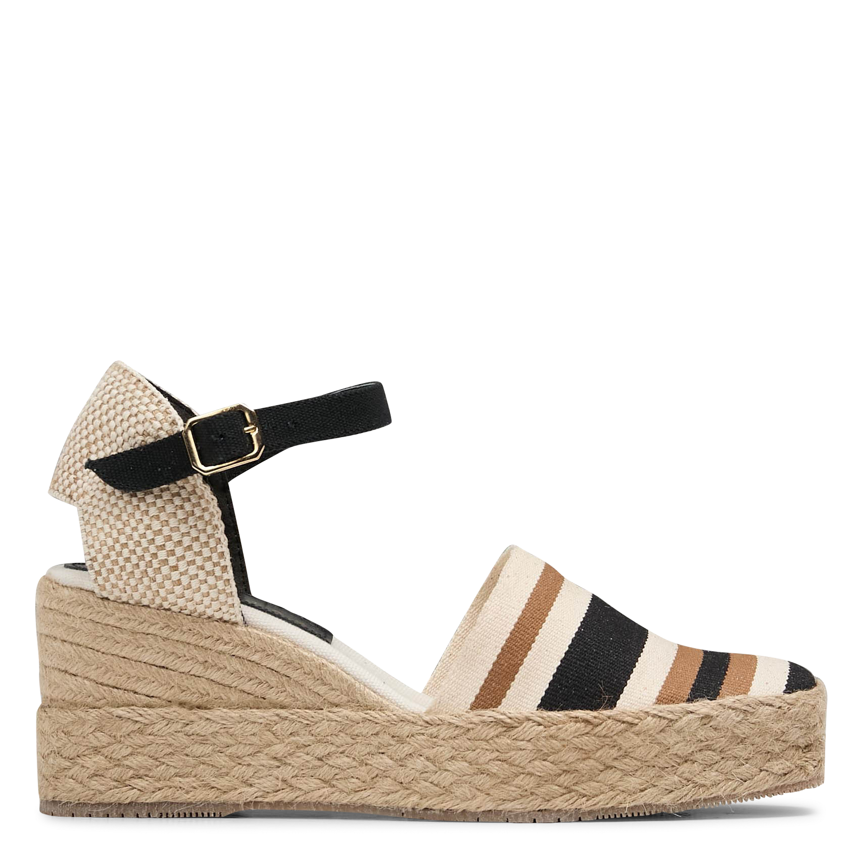 Espadrilles compensées en textile  VARENNA Black