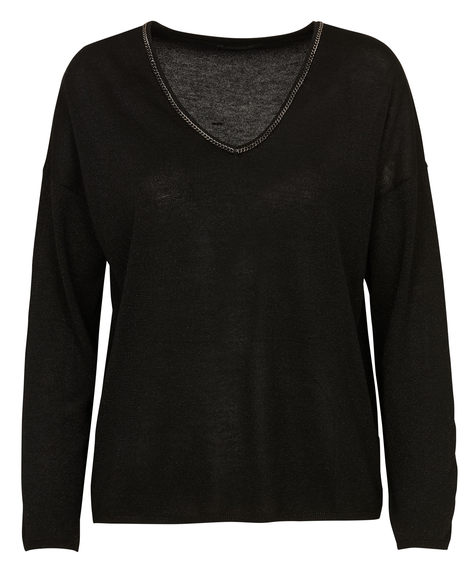 Pull col V  IKKS Noir