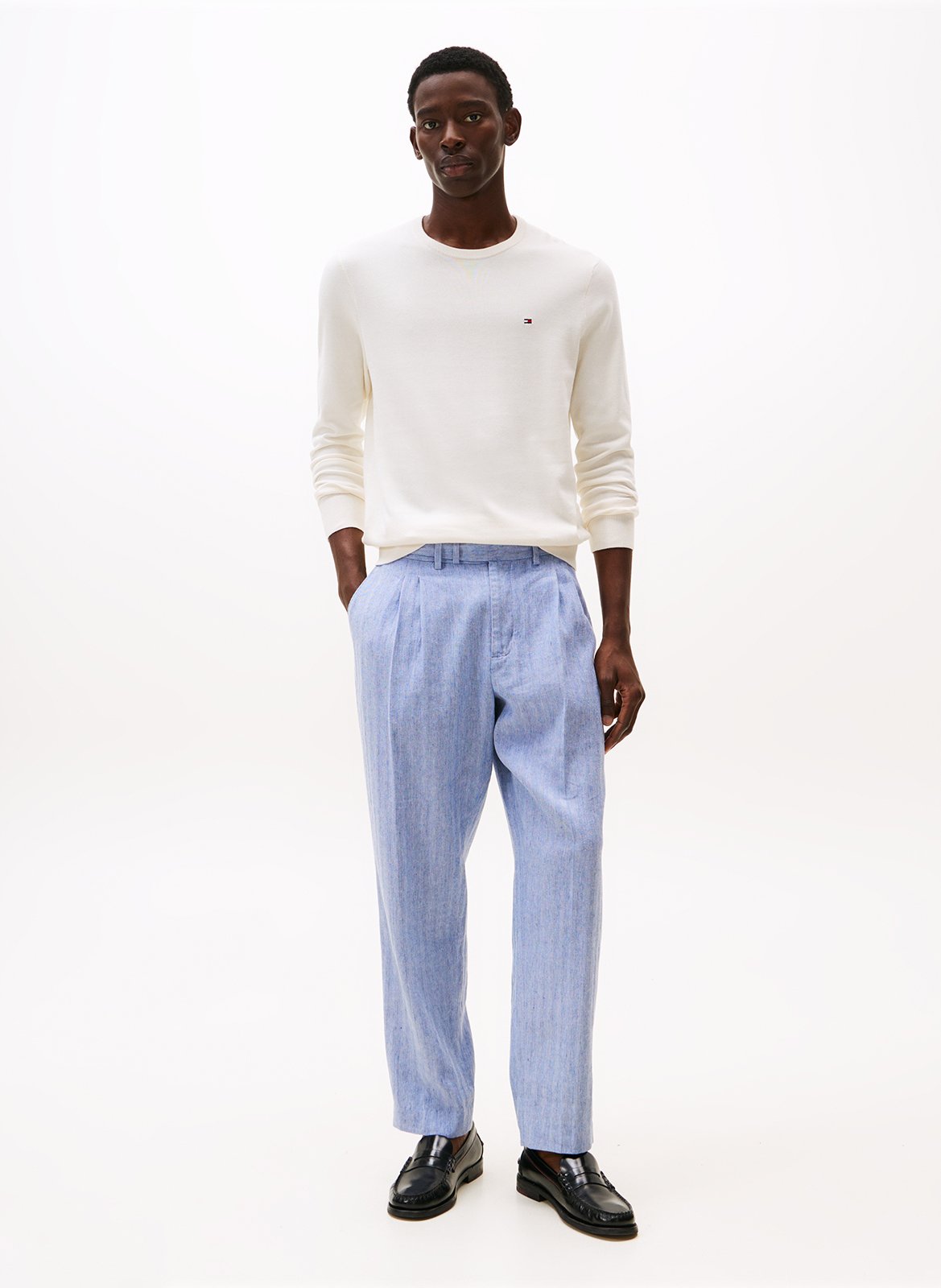 Maglione a girocollo in cotone TOMMY HILFIGER Giallo