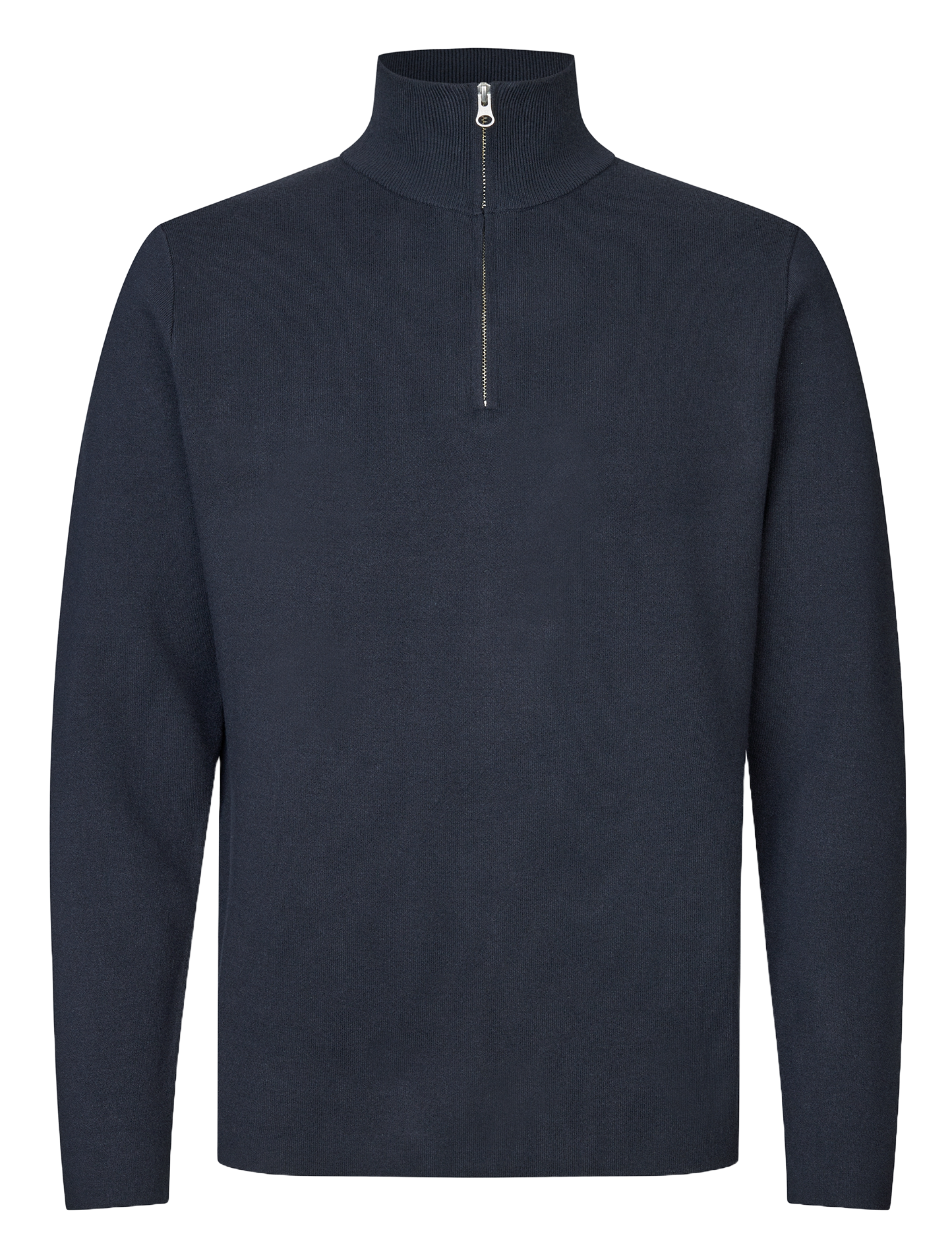 Gilet col classique regular-fit en maille mélangée  SAMSOE SAMSOE Bleu