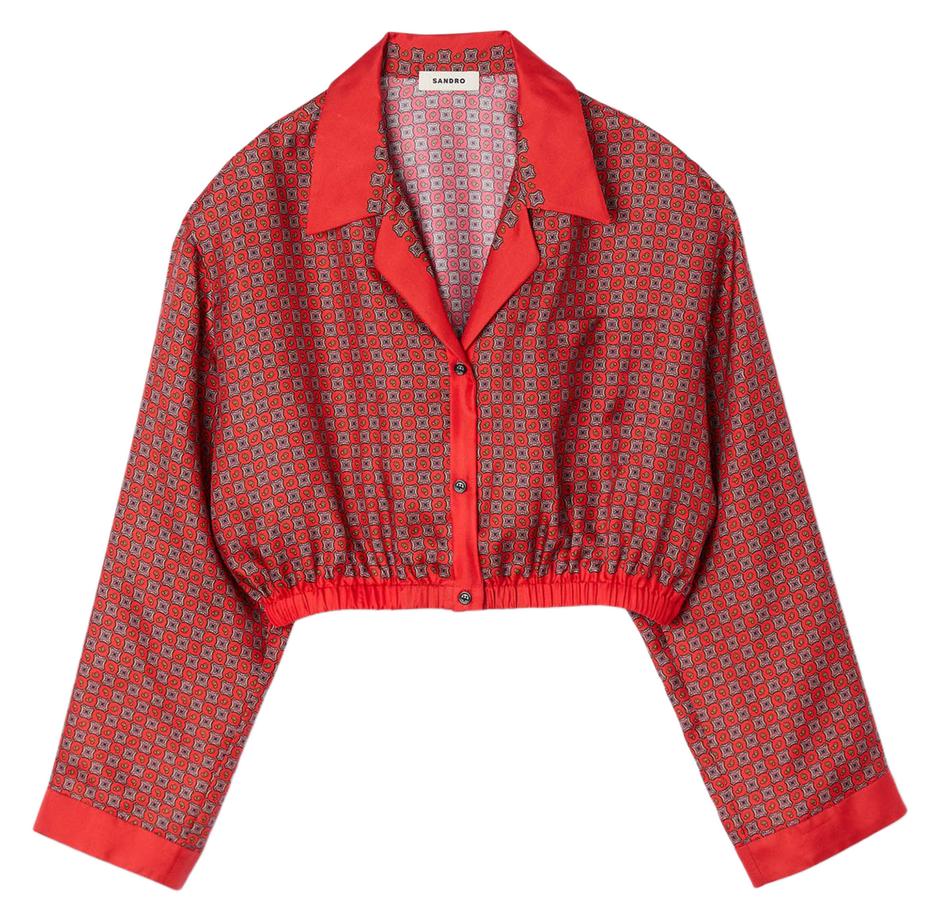 Rechte blouse met print SANDRO Rood