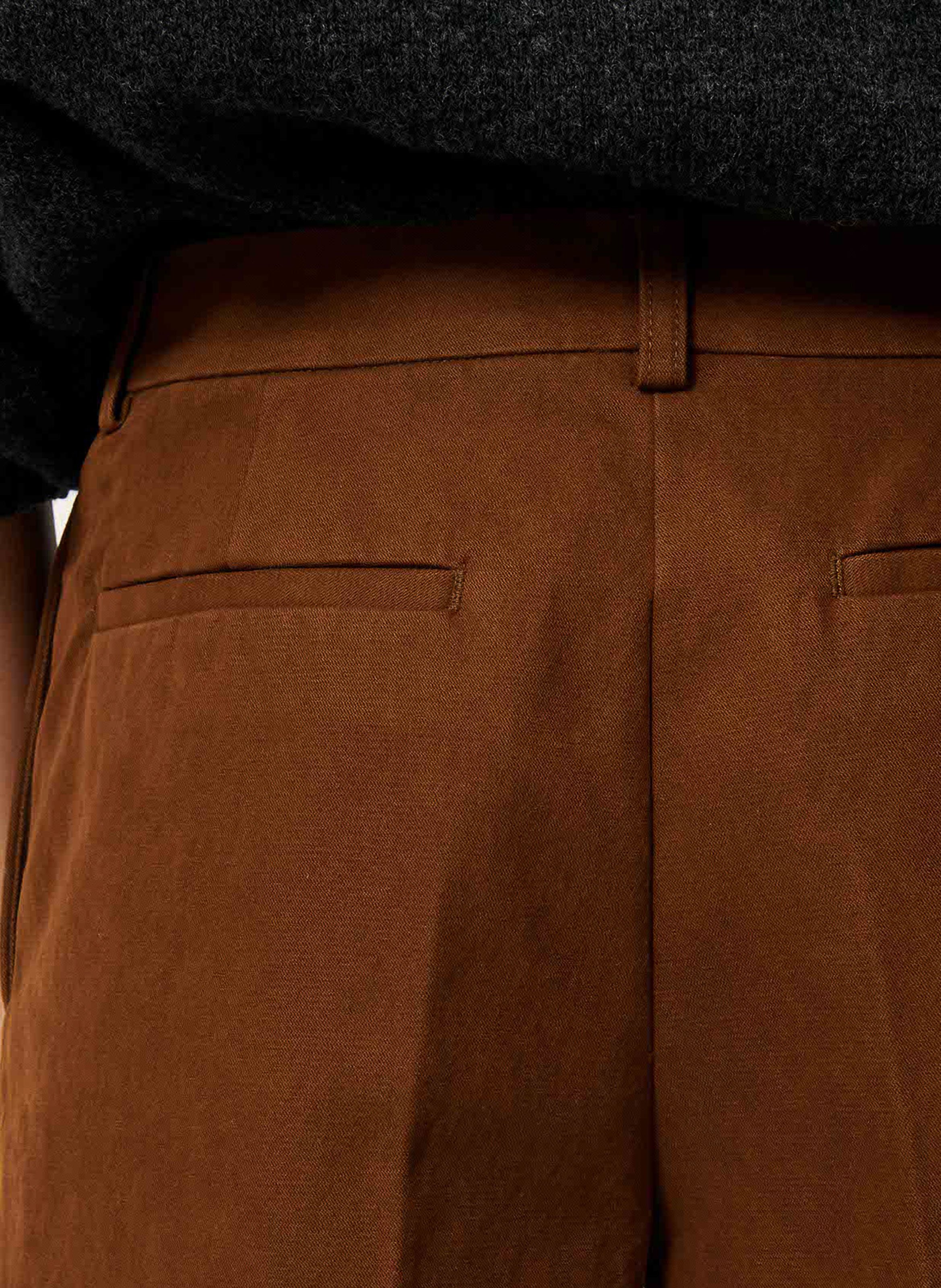 Pantalon droit en coton mélangé SESSUN Marron