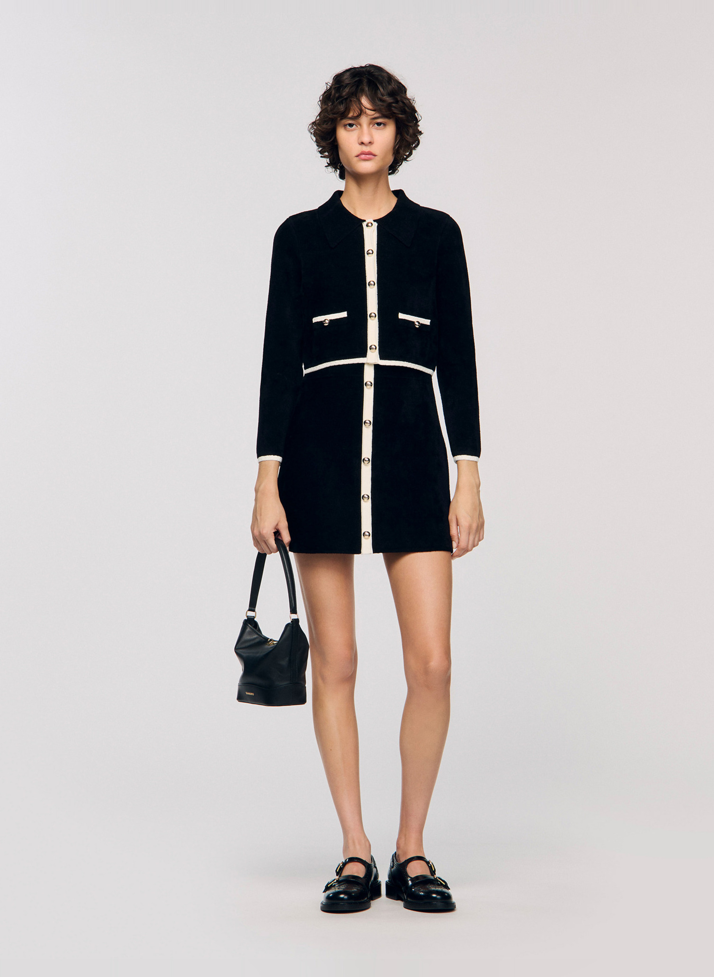 Gilet col classique  SANDRO Noir