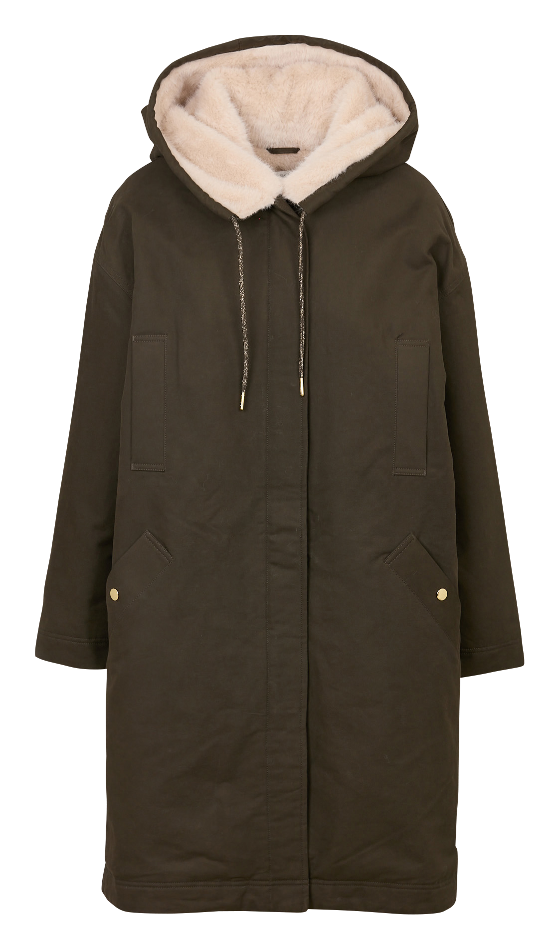 Jas met capuchon en katoen DES PETITS HAUTS Groen