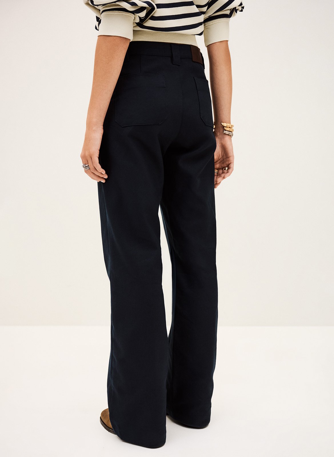 Katoenen straight fit pantalon BA&SH Blauw