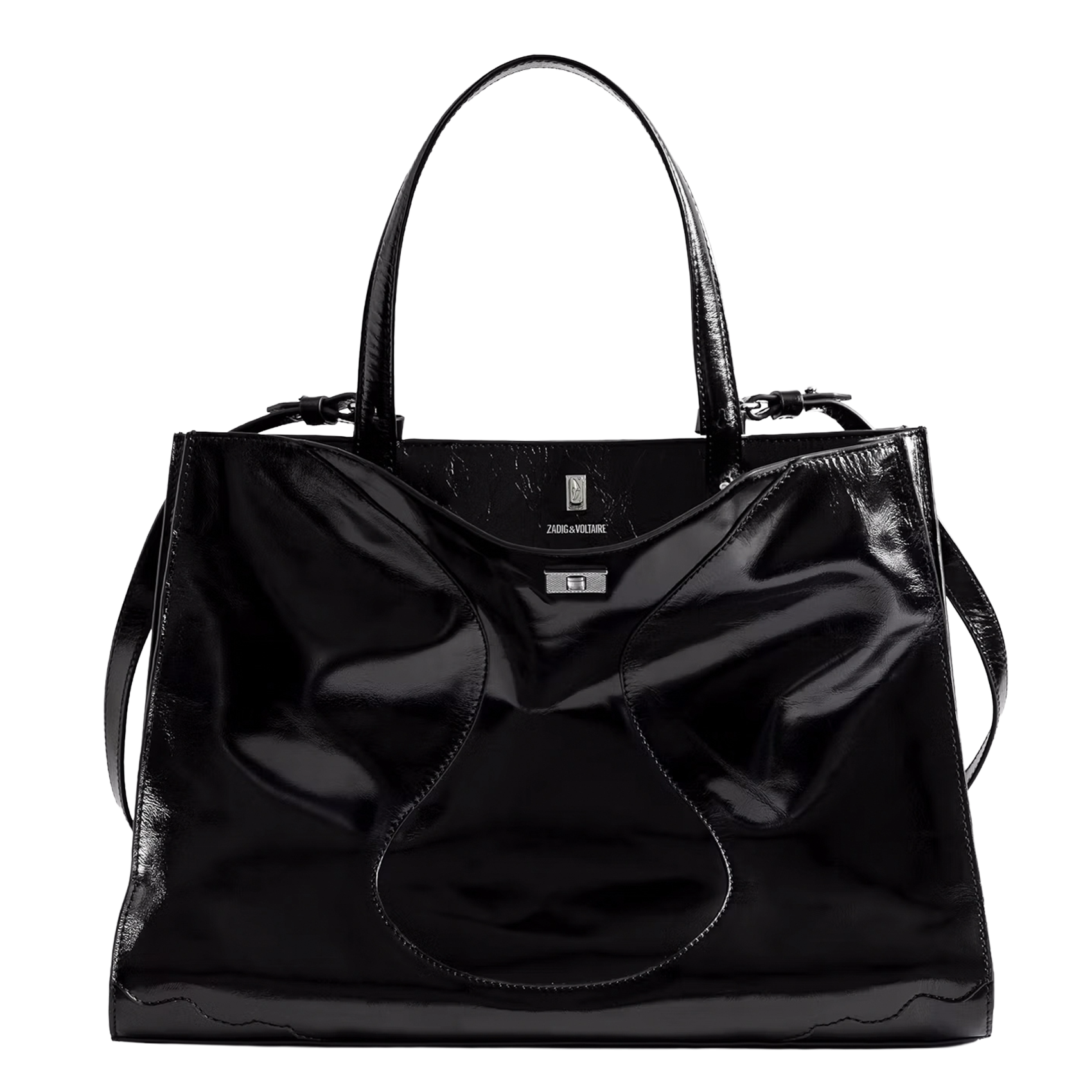 Vintage handtas van lakleer ZADIG&VOLTAIRE Zwart