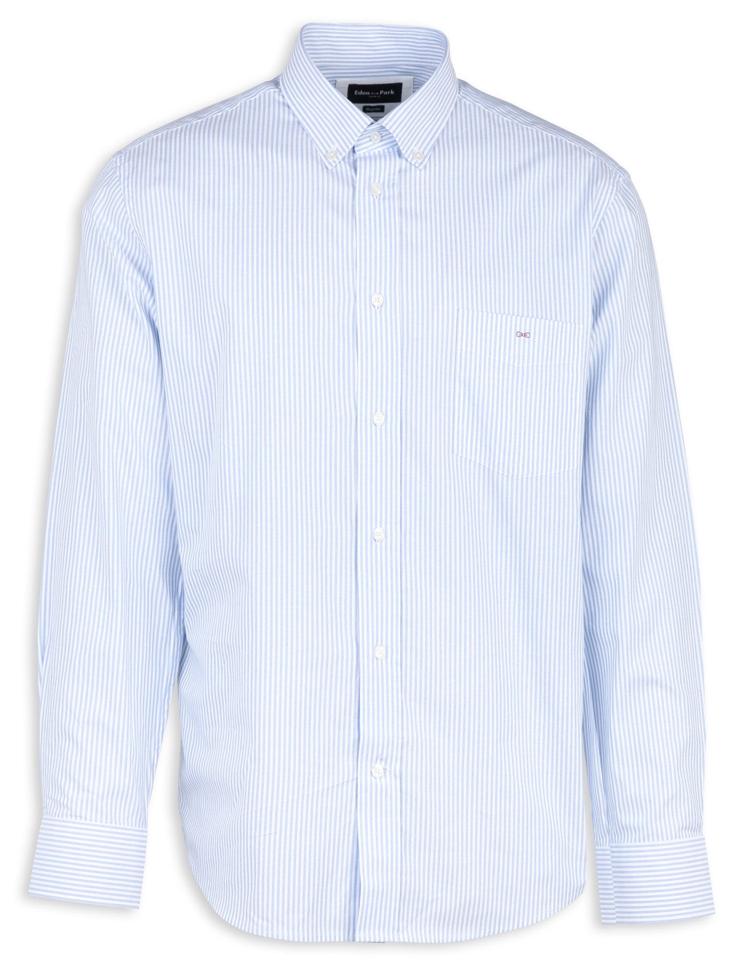 Chemise droite à rayures en coton EDEN PARK Rose