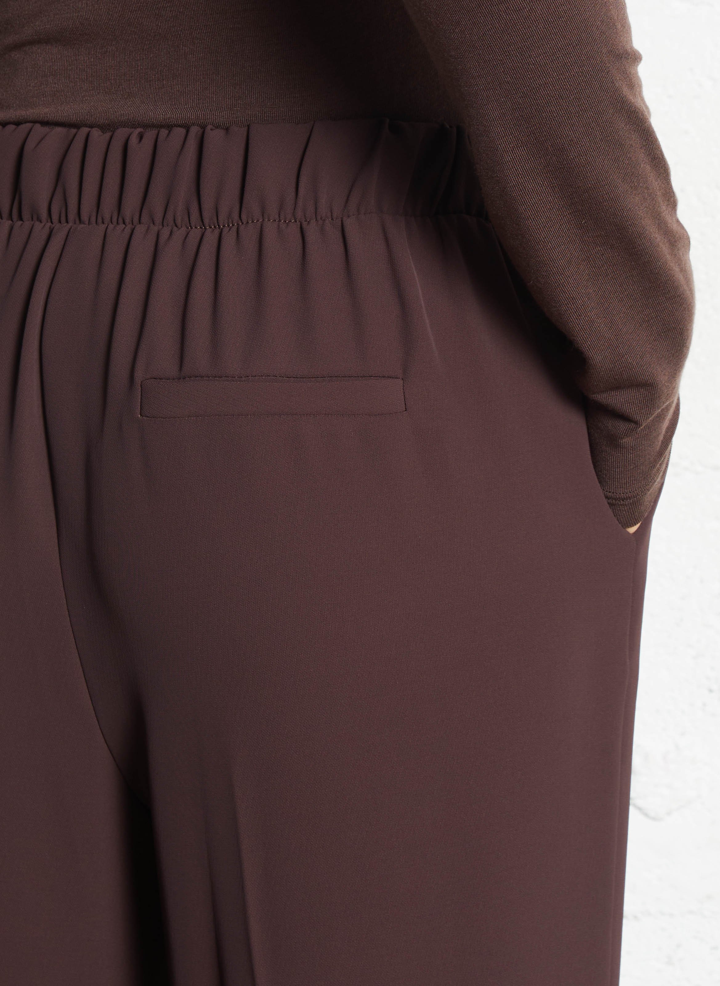 Elasticated Wide Leg Trousers IMPERIAL Brown