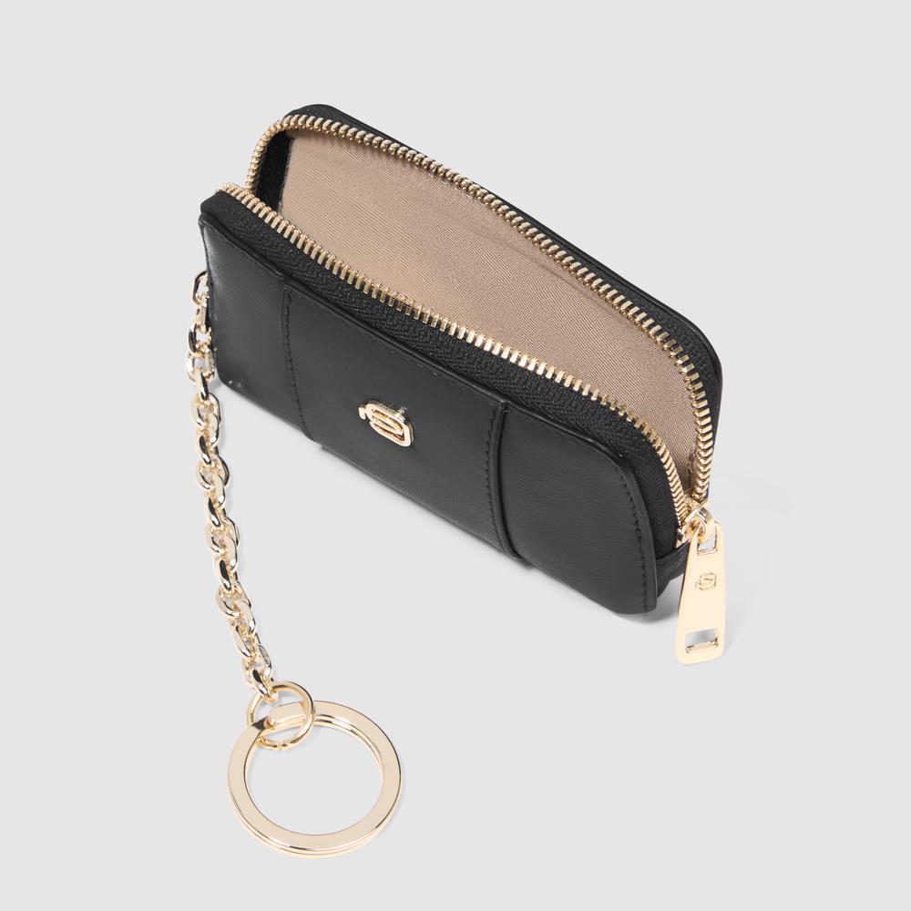 Leather key case PIQUADRO Black