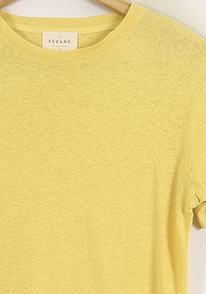 Tommy Badge T-shirt SEZANE - Seconde main Yellow