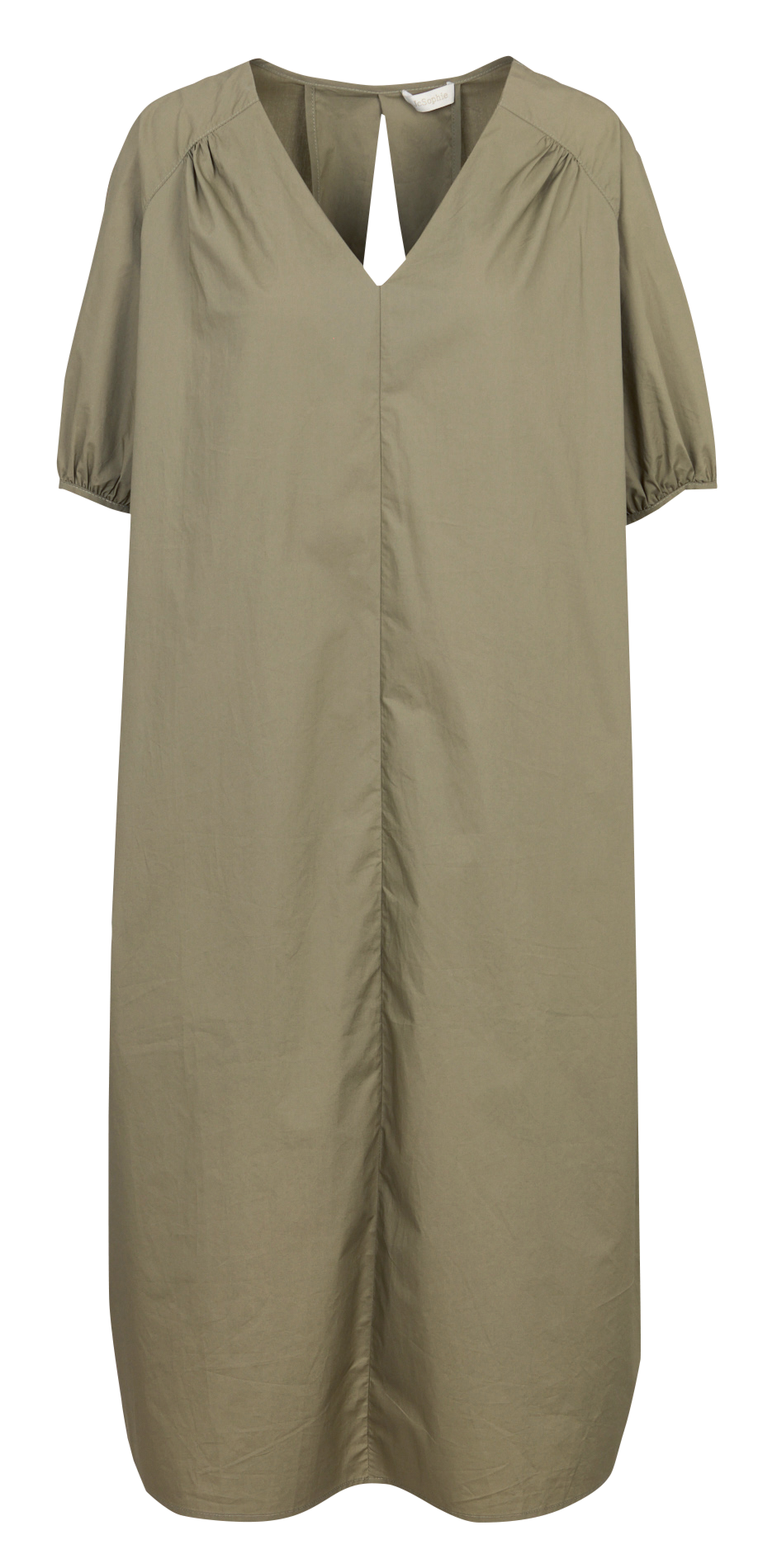 Robe ample col V en coton JC SOPHIE Vert