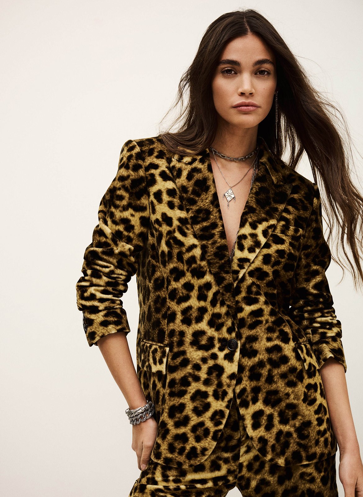 Blazer met luipaardprint BA&SH Beige