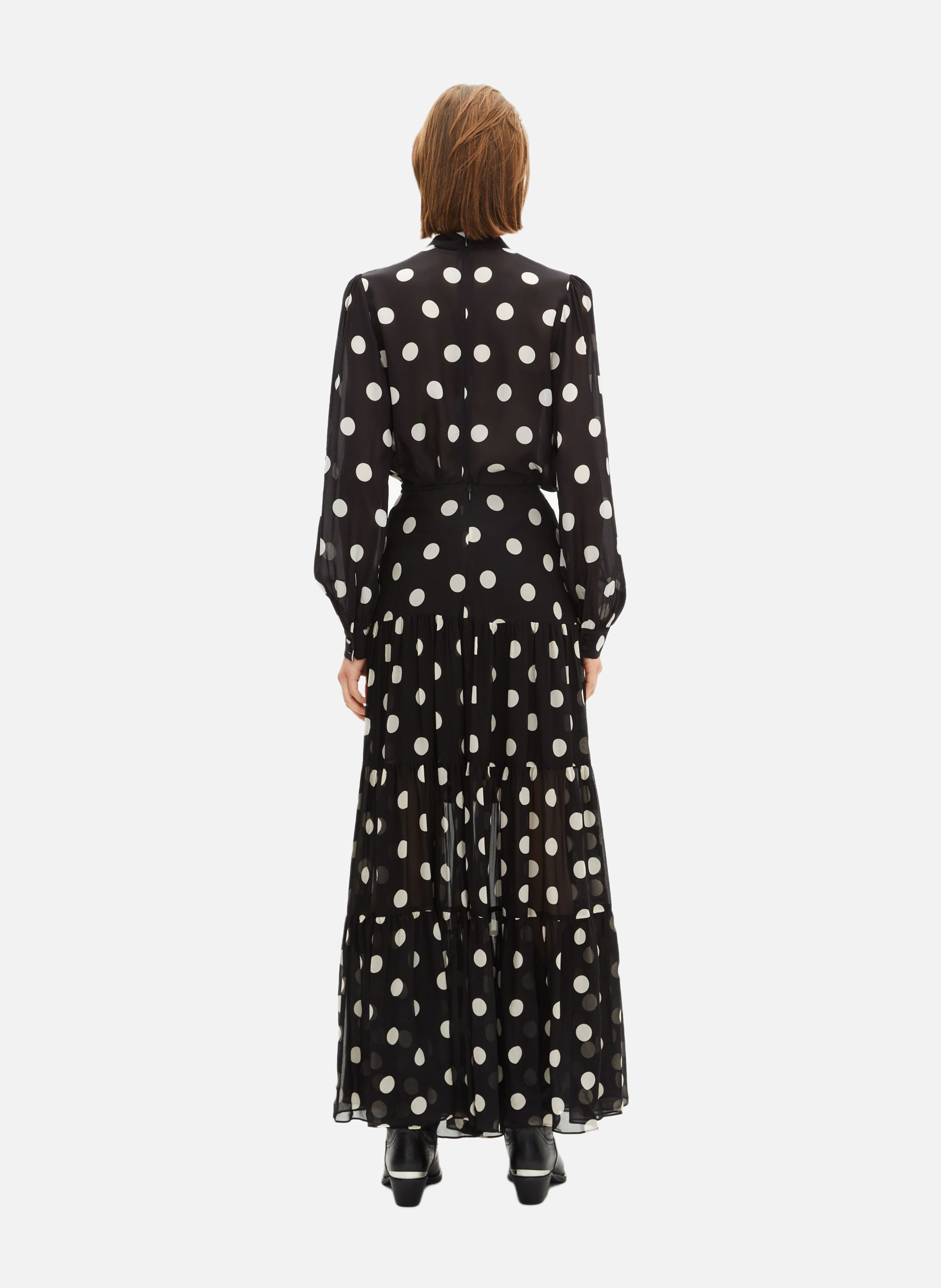 Long skirt with polka dot print THE KOOPLES Black