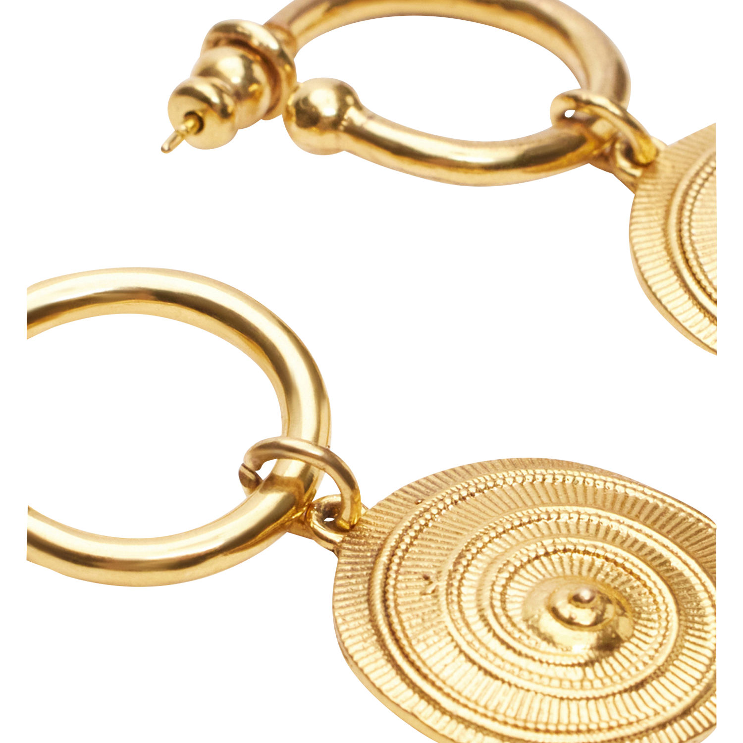 Gold-plated brass creole earrings VANESSA BRUNO Golden