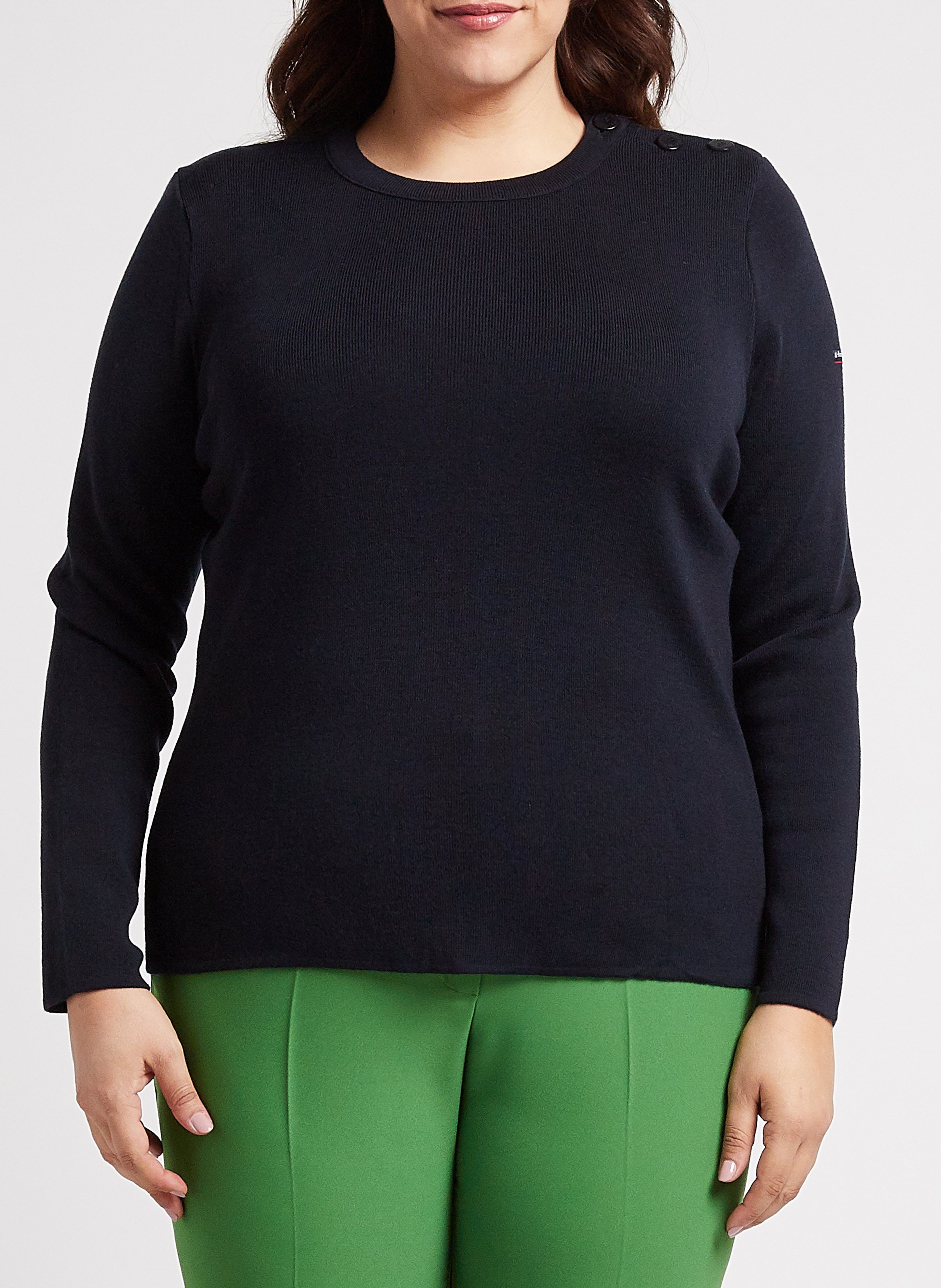 Rundhalspullover aus Wolle ARMOR LUX Blau