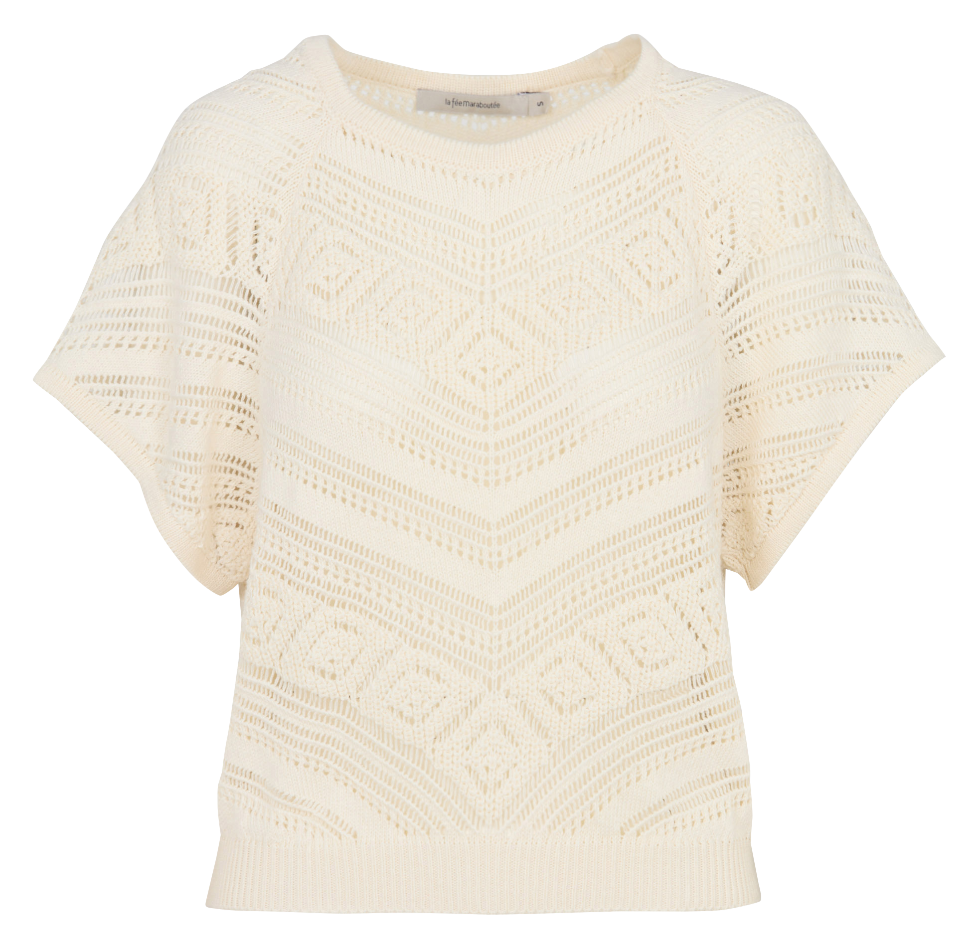 Top col rond en coton mélangé LA FEE MARABOUTEE