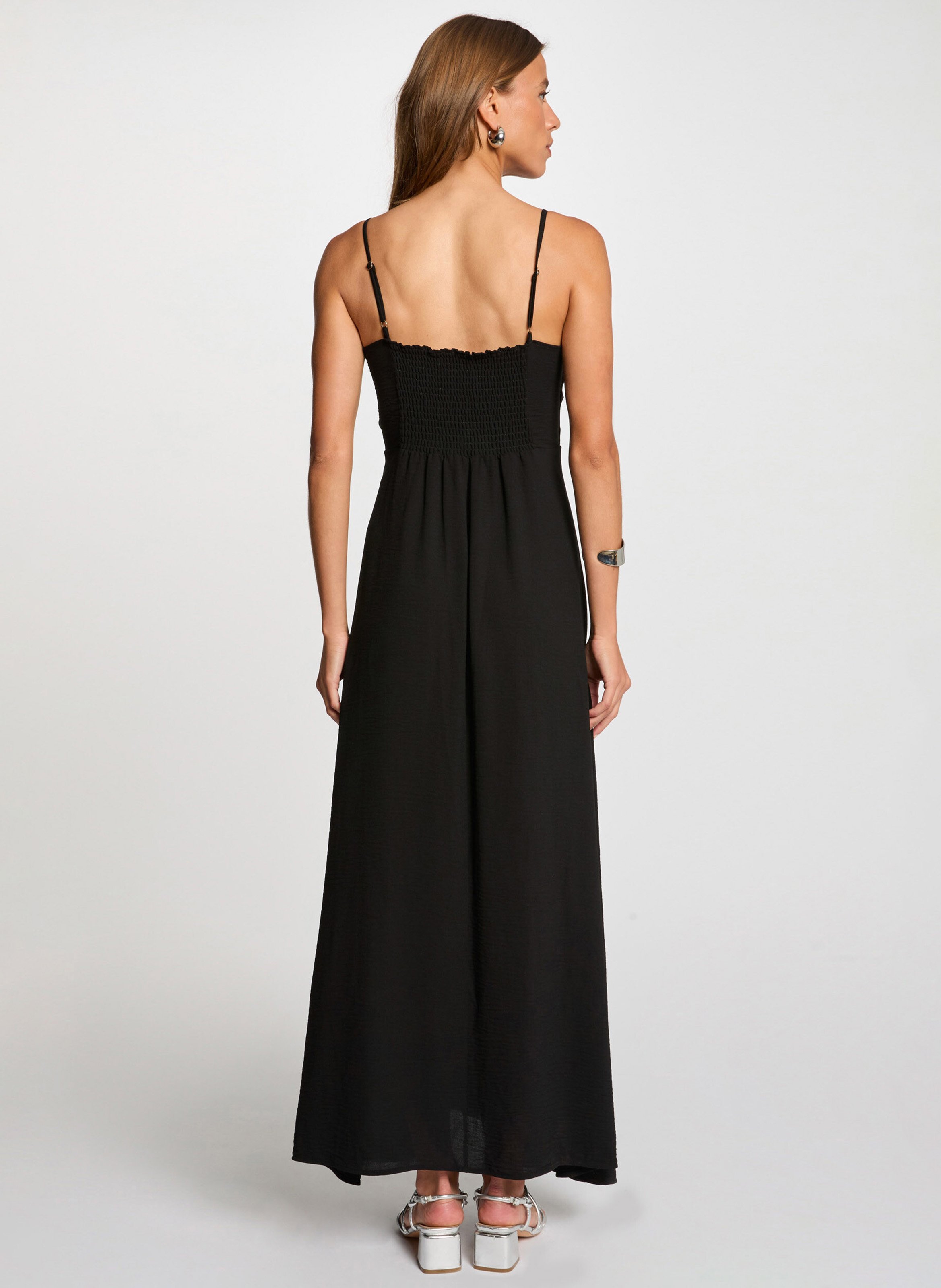 Long straight dress MORGAN Black
