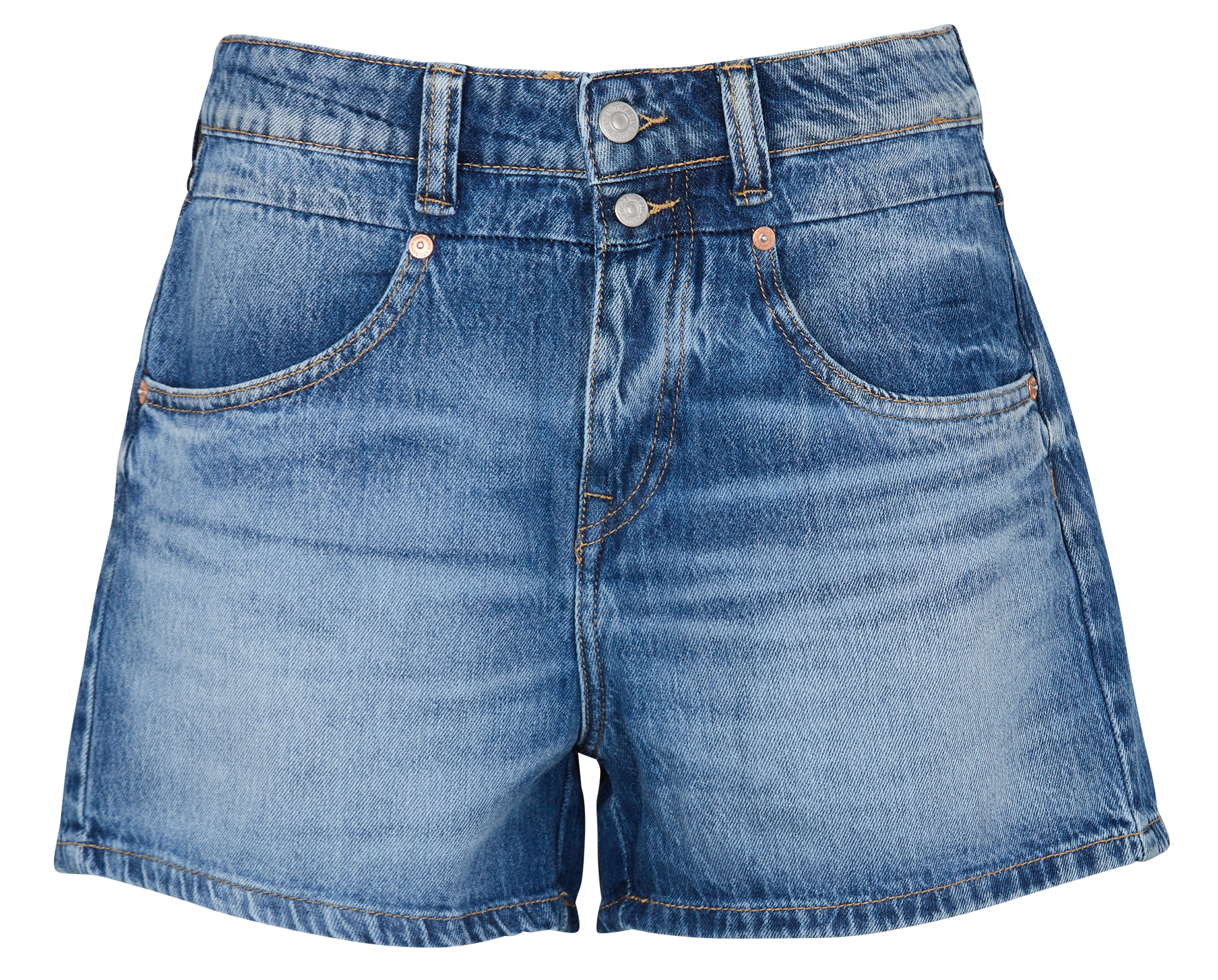 Short droit en coton LE TEMPS DES CERISES Bleu