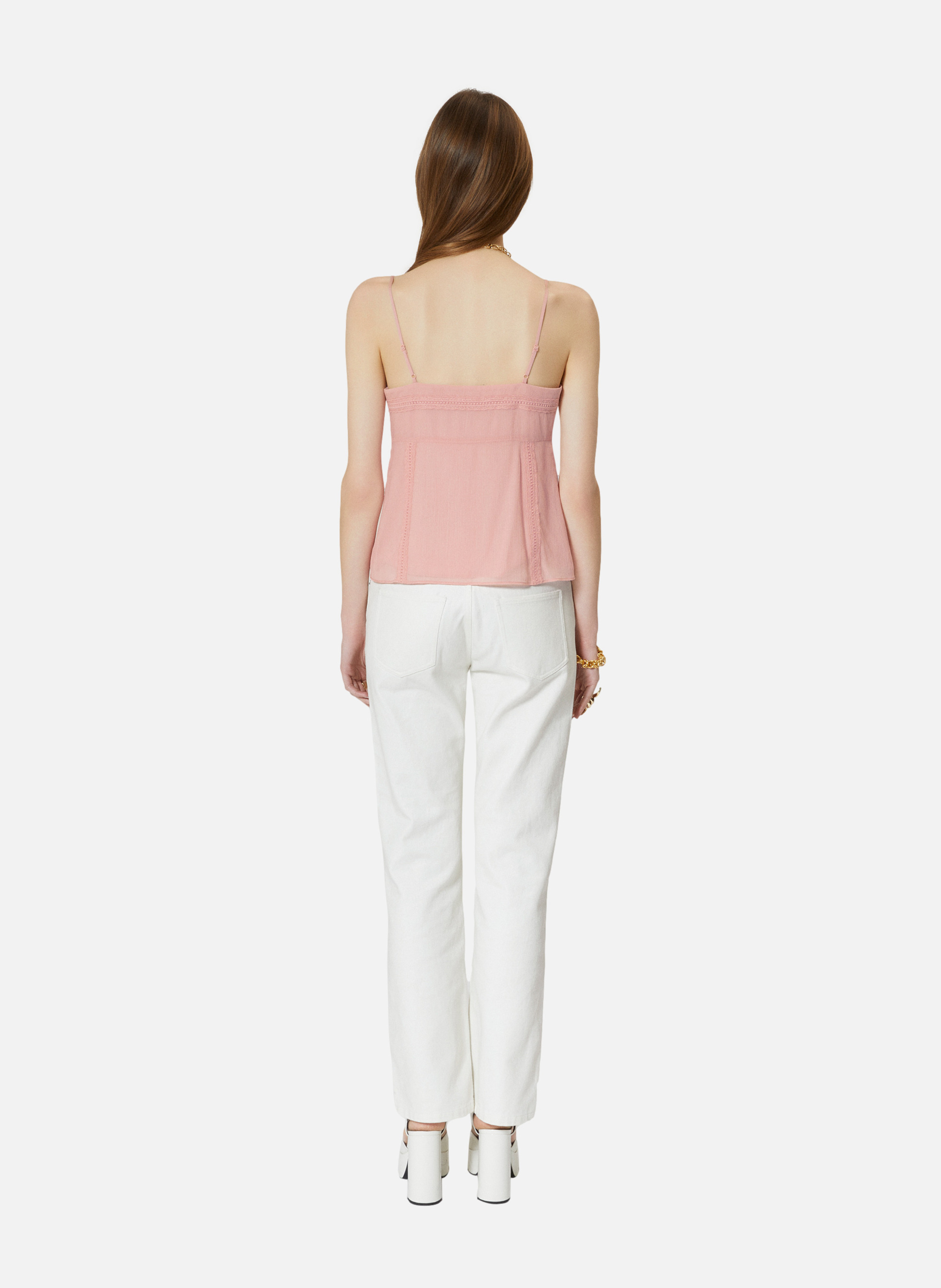 Tank top with lace details THE KOOPLES Pink