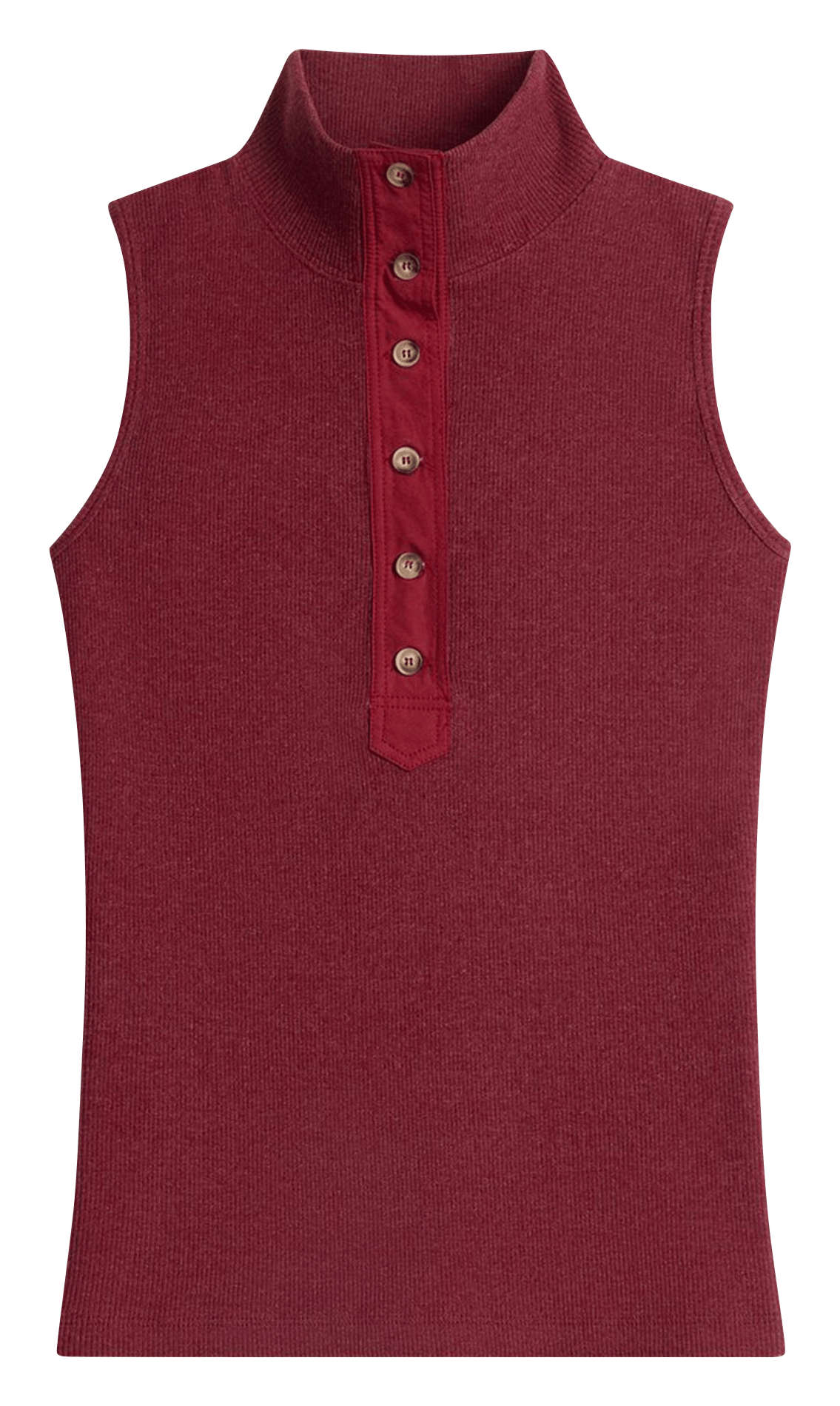 High-neck top in blended recycled cotton VANESSA BRUNO Red