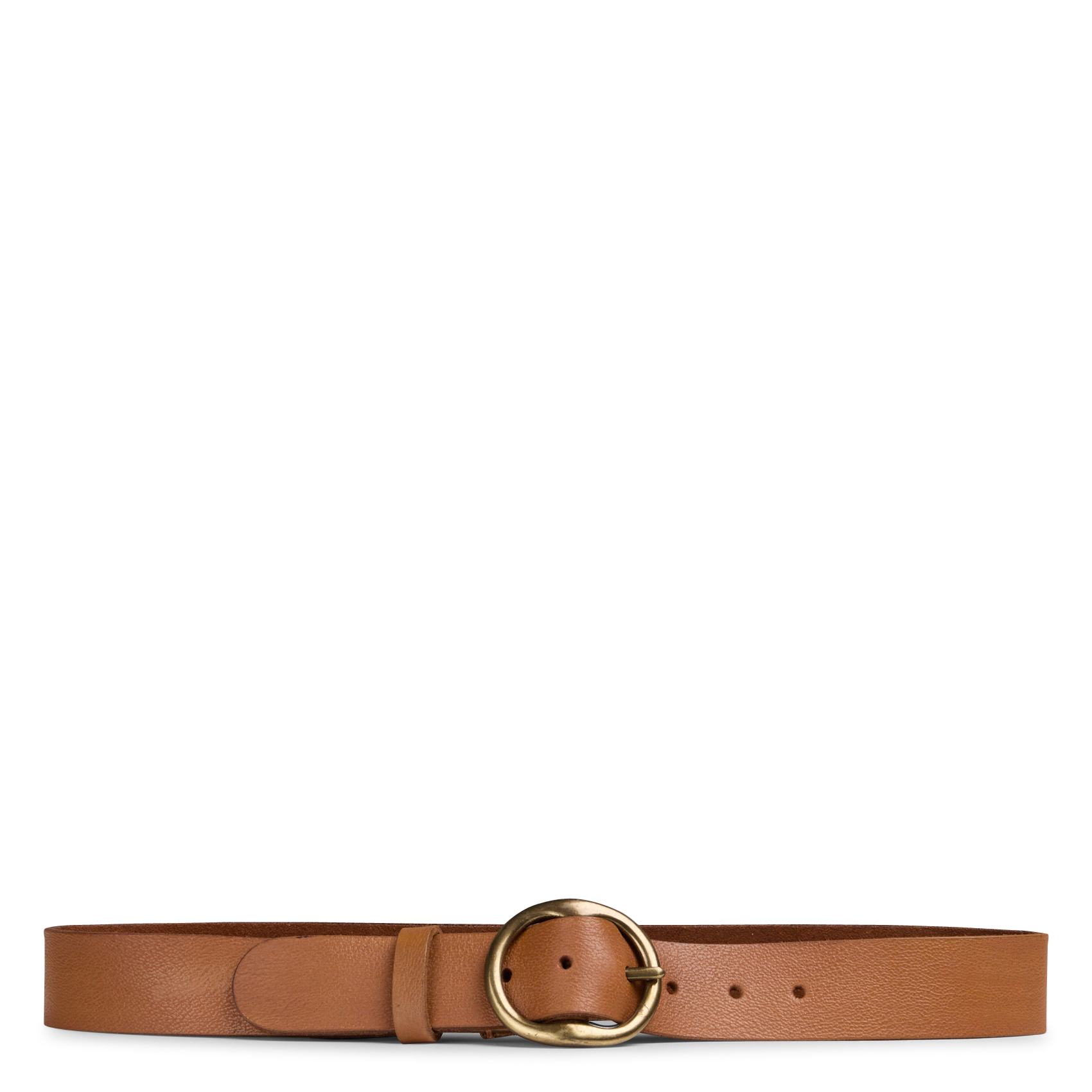 Ceinture boucle en cuir MKT Marron