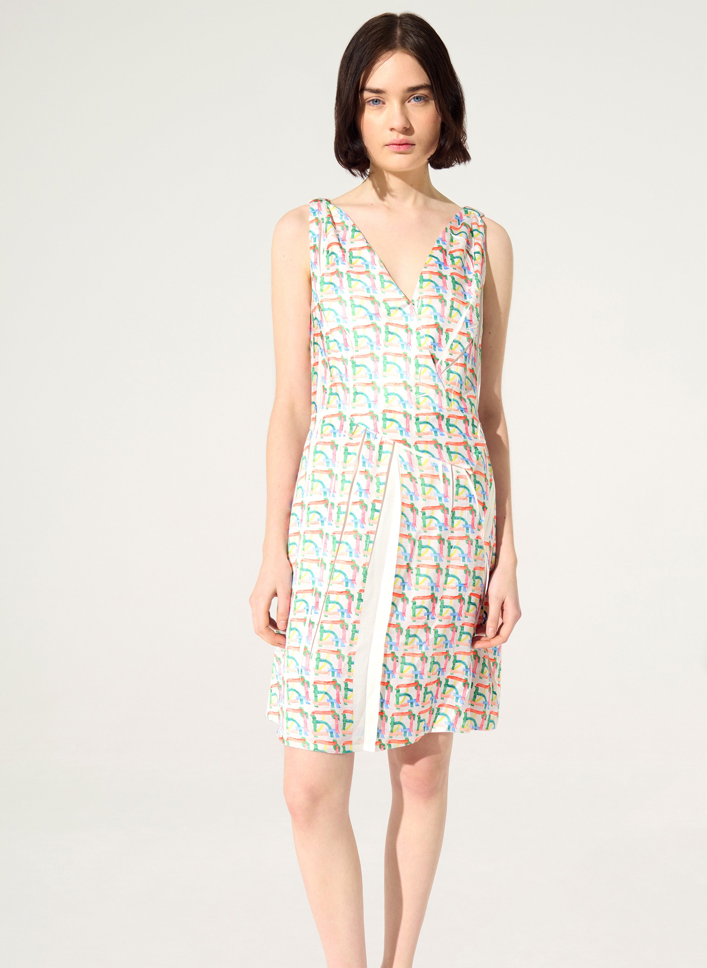 Robe courte évasée  COTELAC ACOTE Blanc