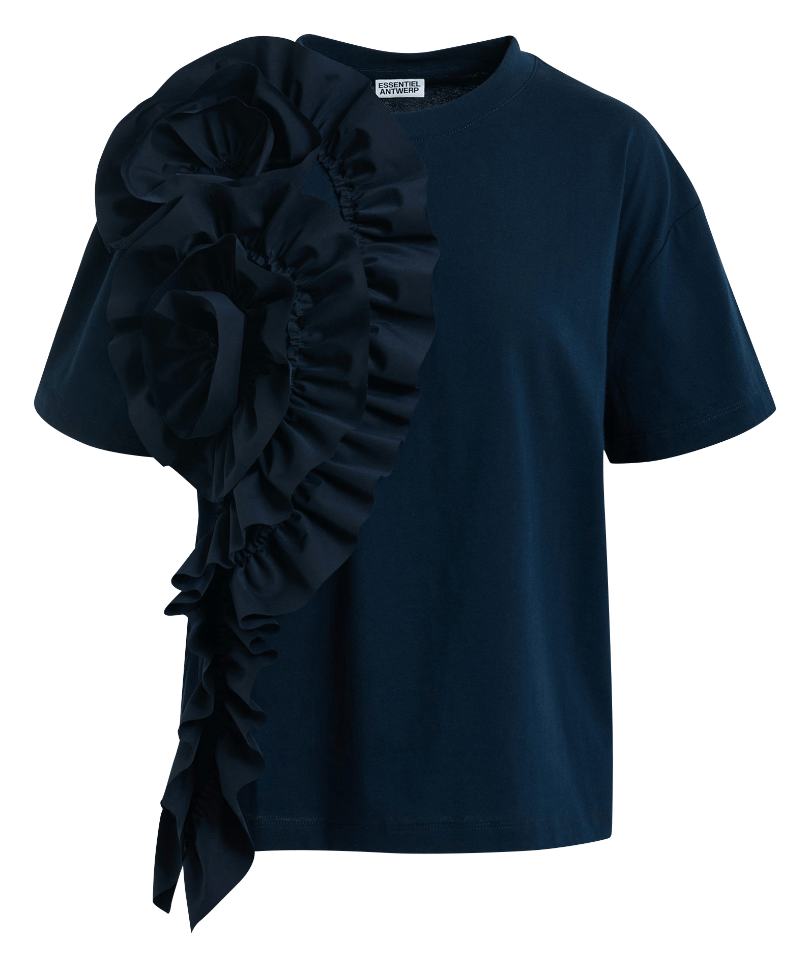 Top de mangas cortas con volantes ESSENTIEL ANTWERP Azul