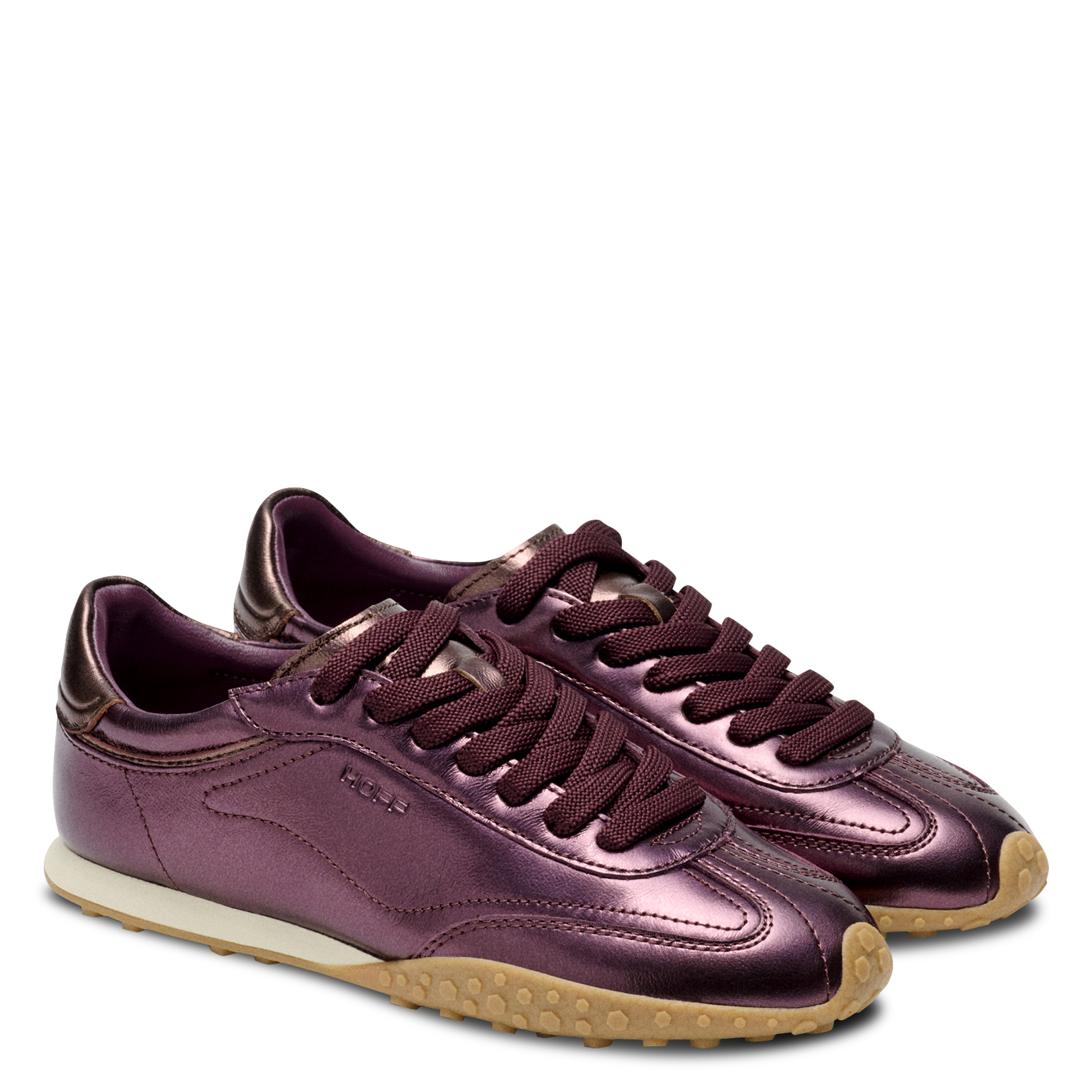 Metallic leather sneakers HOFF Red