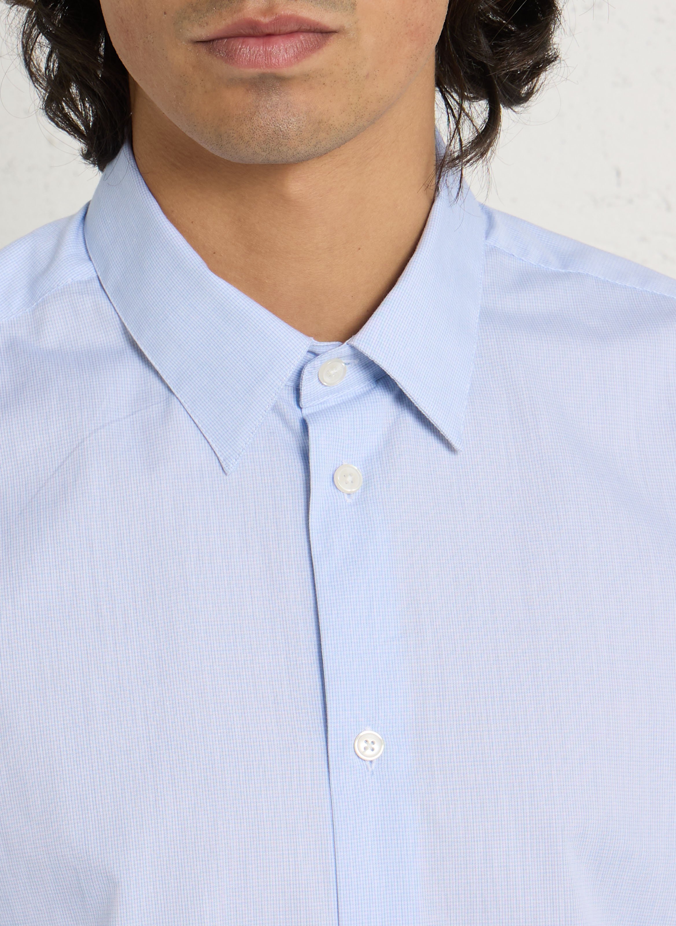 Katoenen slim fit overhemd AU PRINTEMPS PARIS Blauw