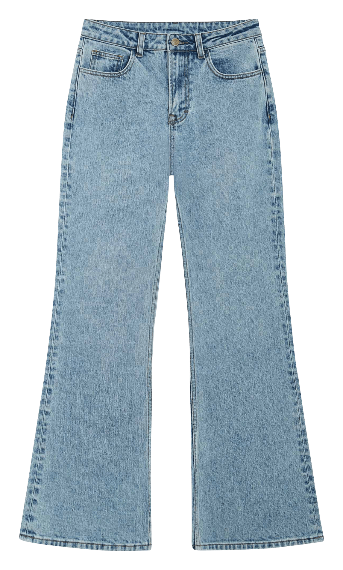 Cotton-blend bootcut jeans GRACE ET MILA Blue