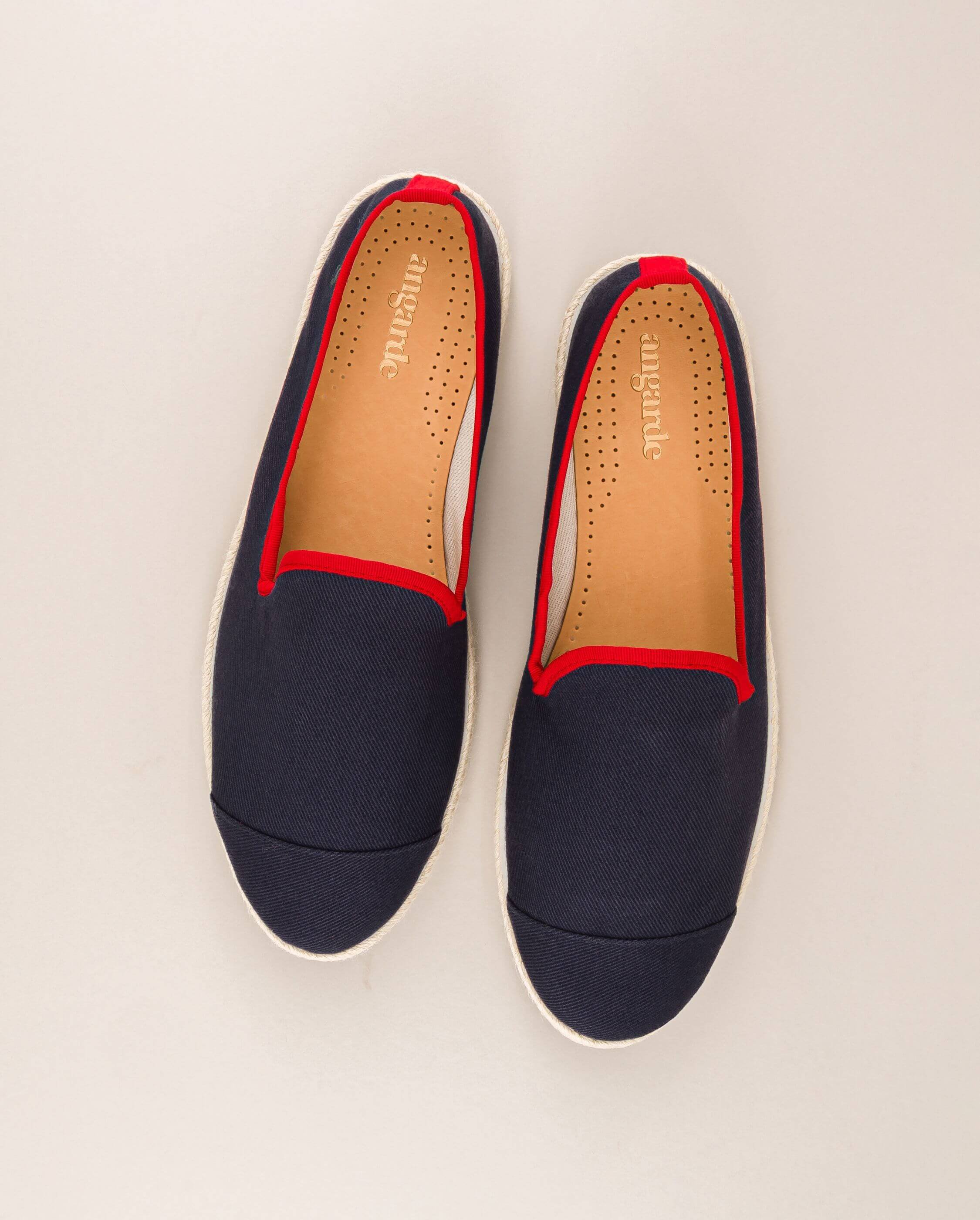 Men's espadrille CENITZ, recycled cotton navy red ANGARDE Blue