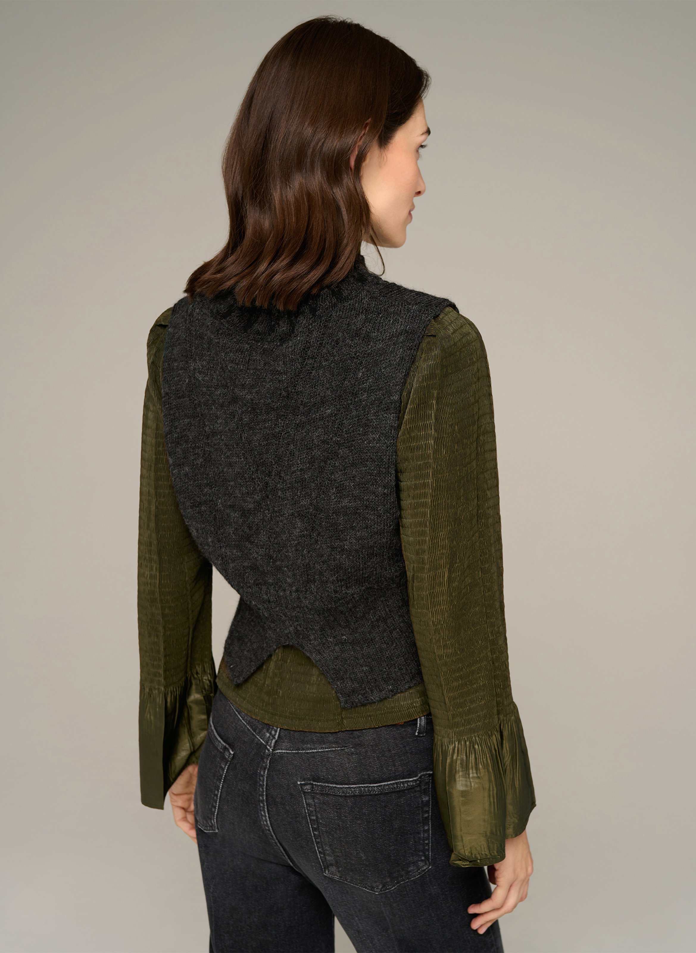 Wollmix-Pullover mit Stehkragen COTELAC Grau