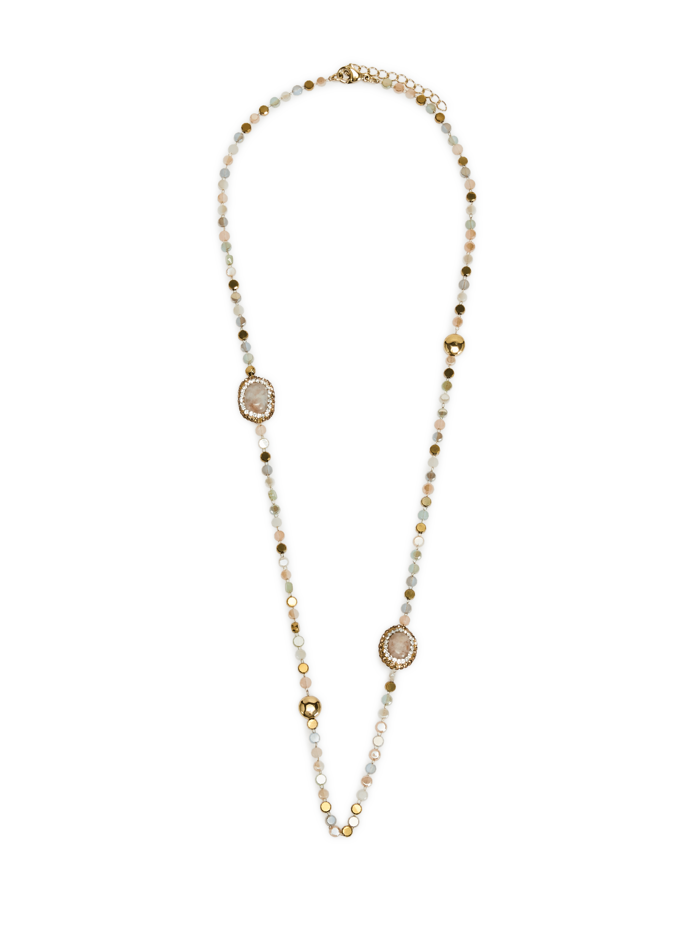 Necklace with stones and beads AU PRINTEMPS PARIS Pink