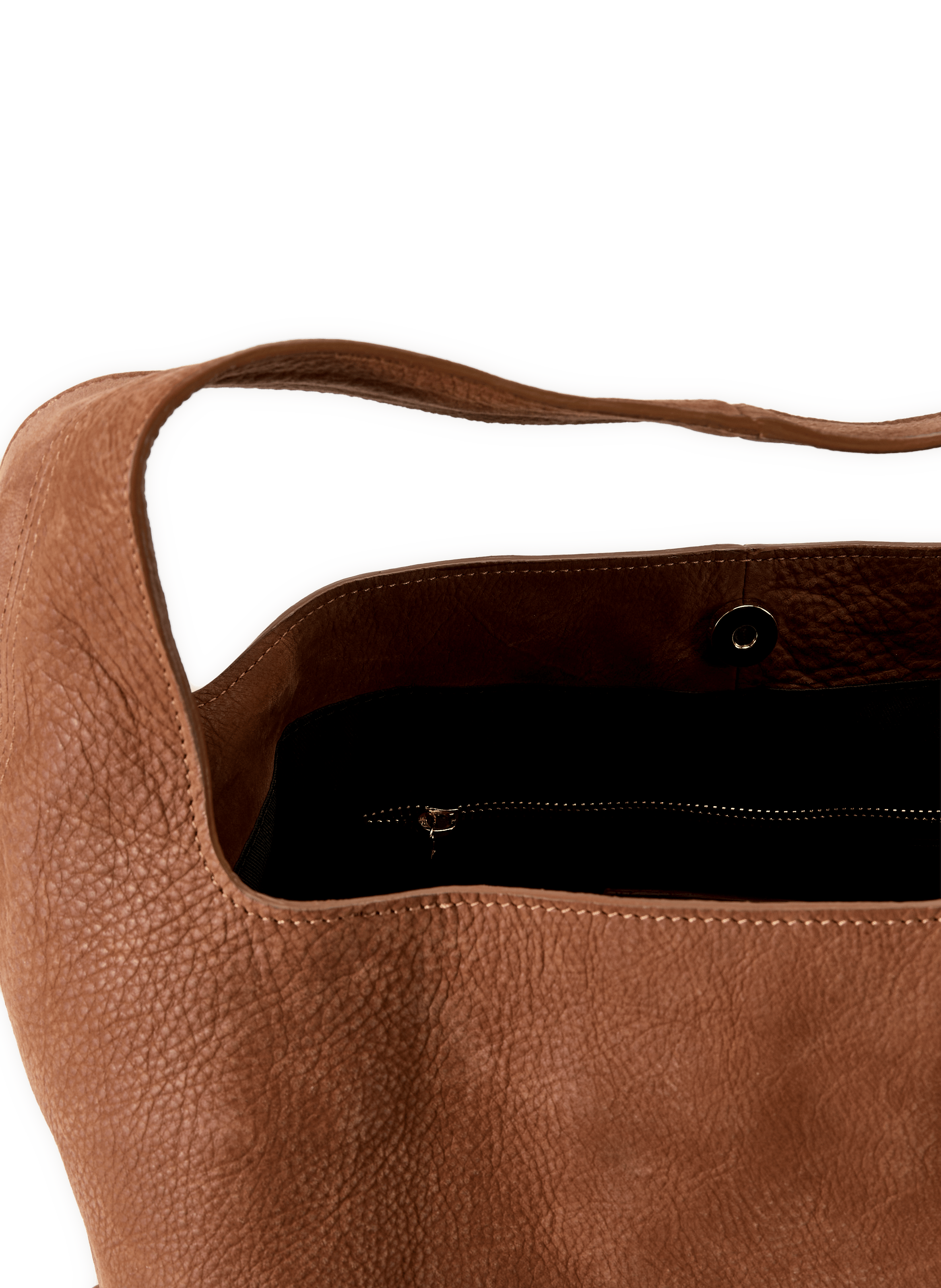 Handbag in cowhide leather henri SAISON 1865 Brown