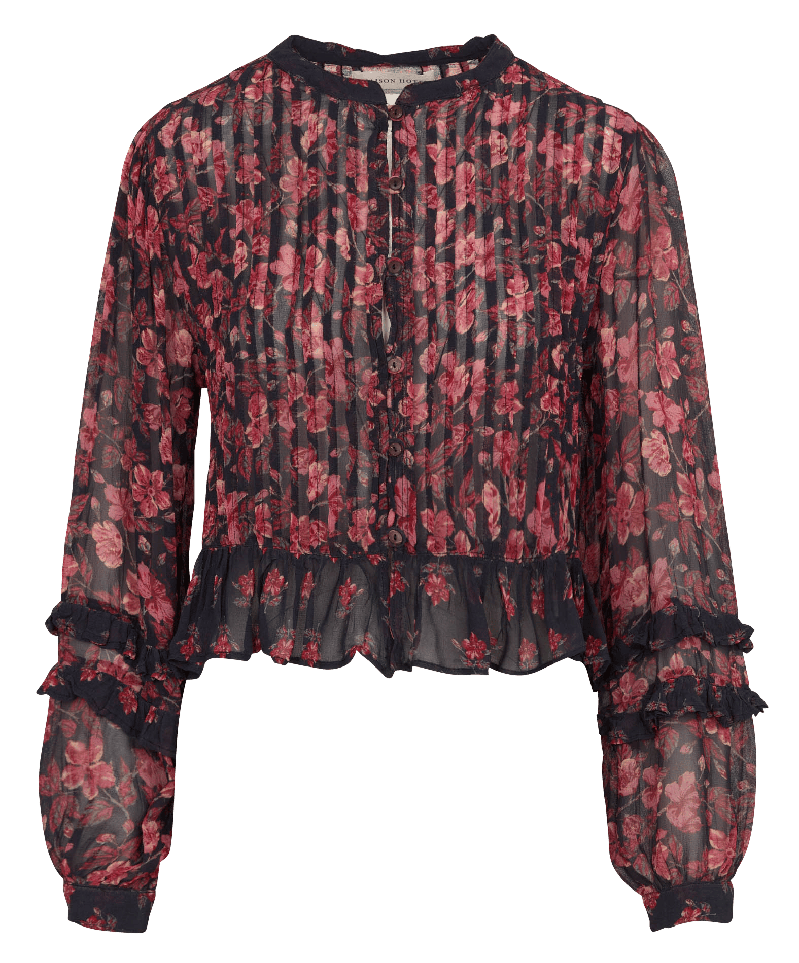 Blouse ample à imprimé fleuri MAISON HOTEL Rose