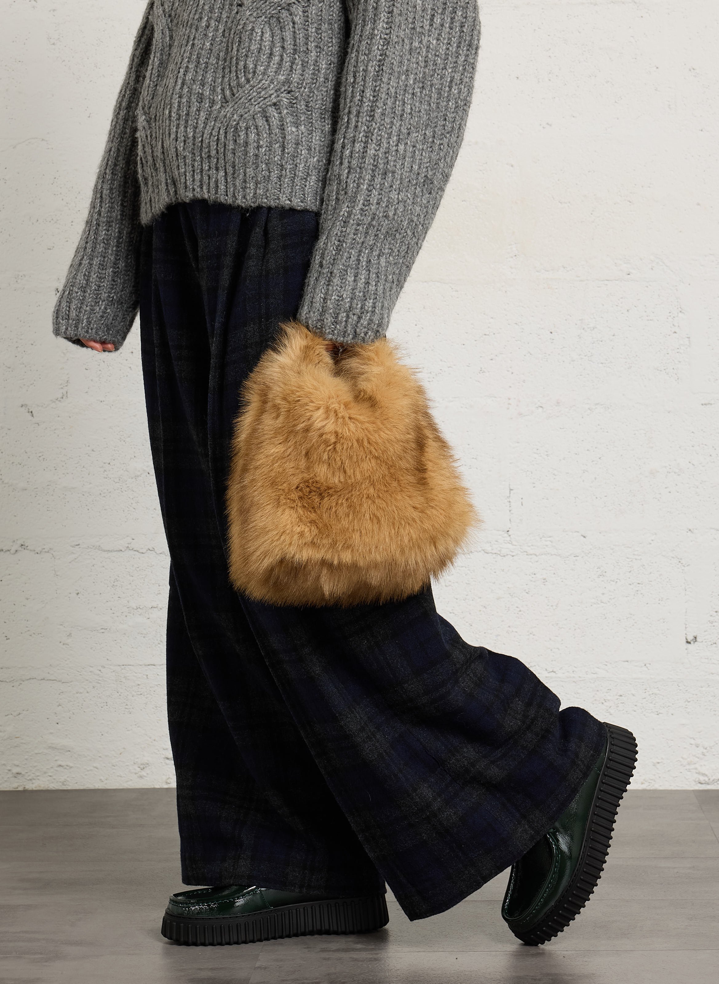 Fake fur shoulder bag BELLEROSE Multicolored