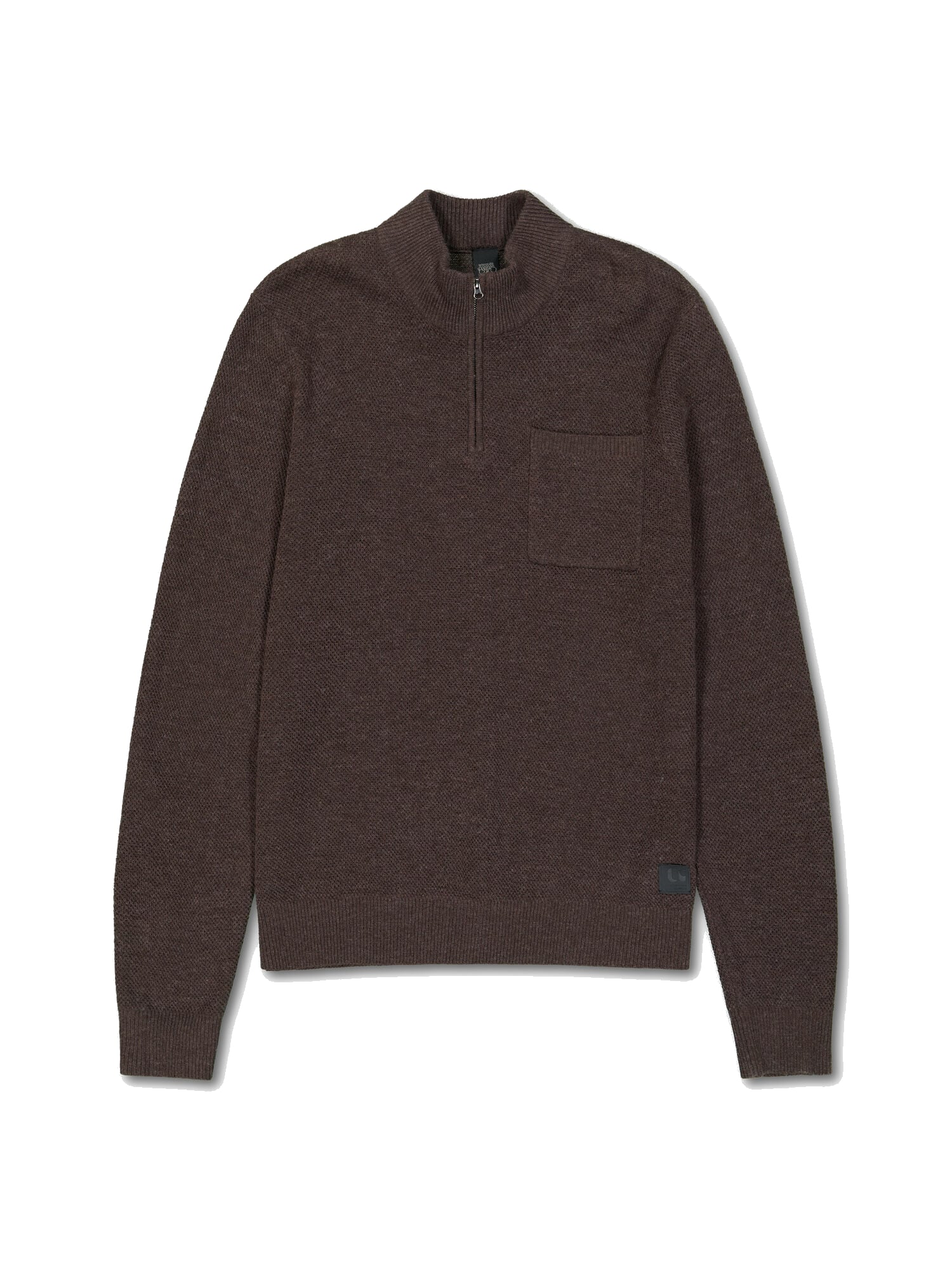 Zip-up high-neck sweater LE TEMPS DES CERISES Brown