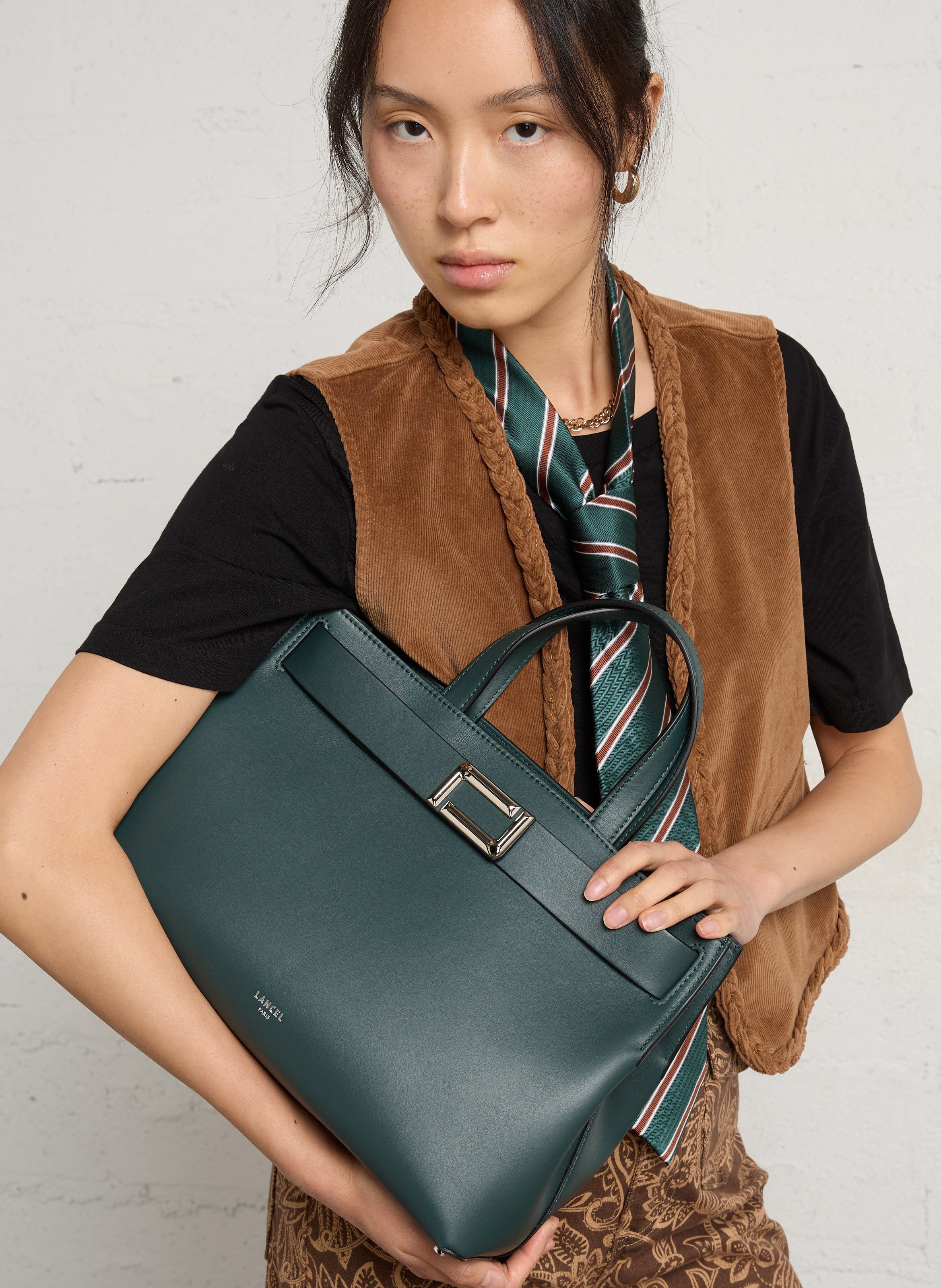 Billy L - Ledertasche  LANCEL Grun